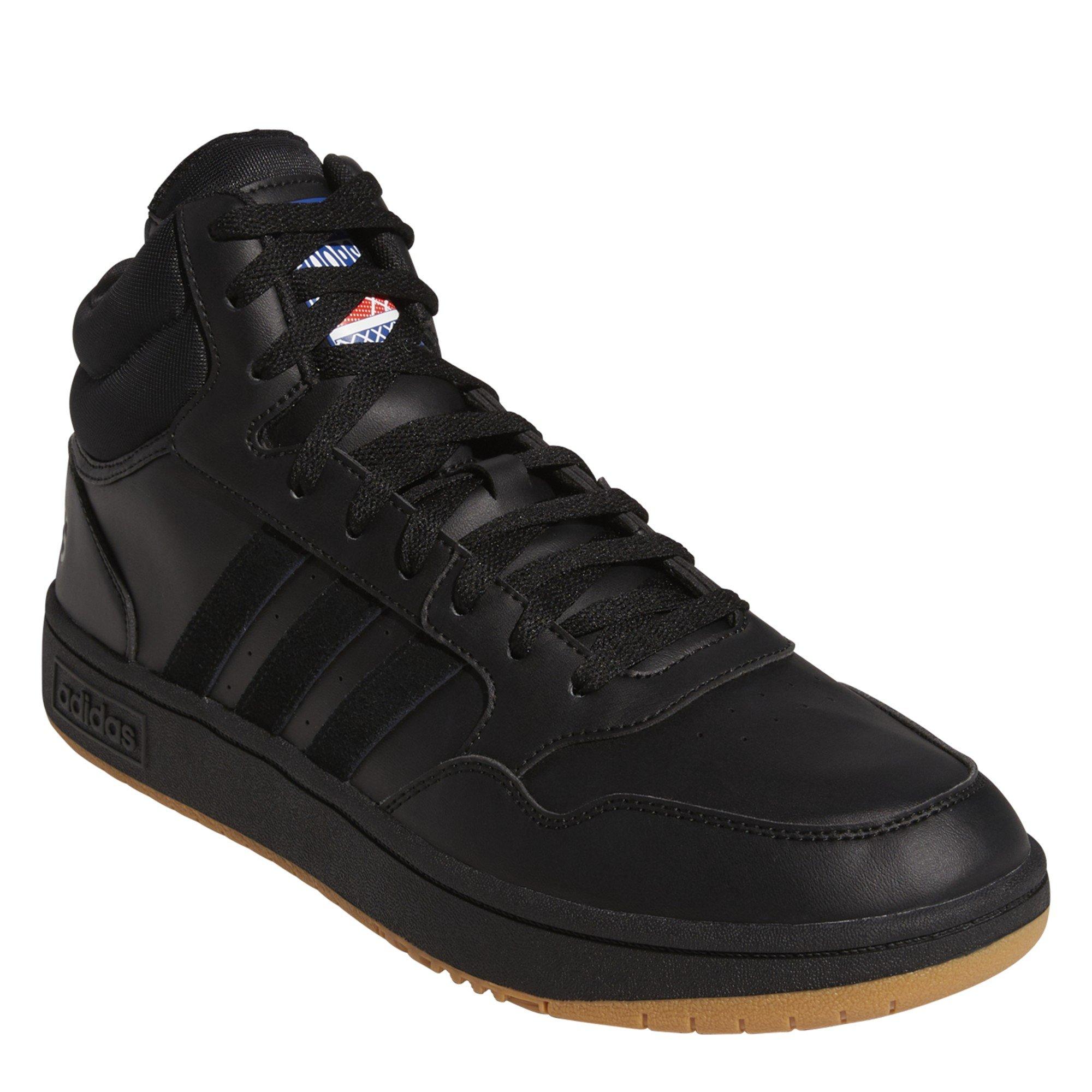 Core Black - adidas - Hoops 3.0 Mid Basketball Trainers Mens - 3