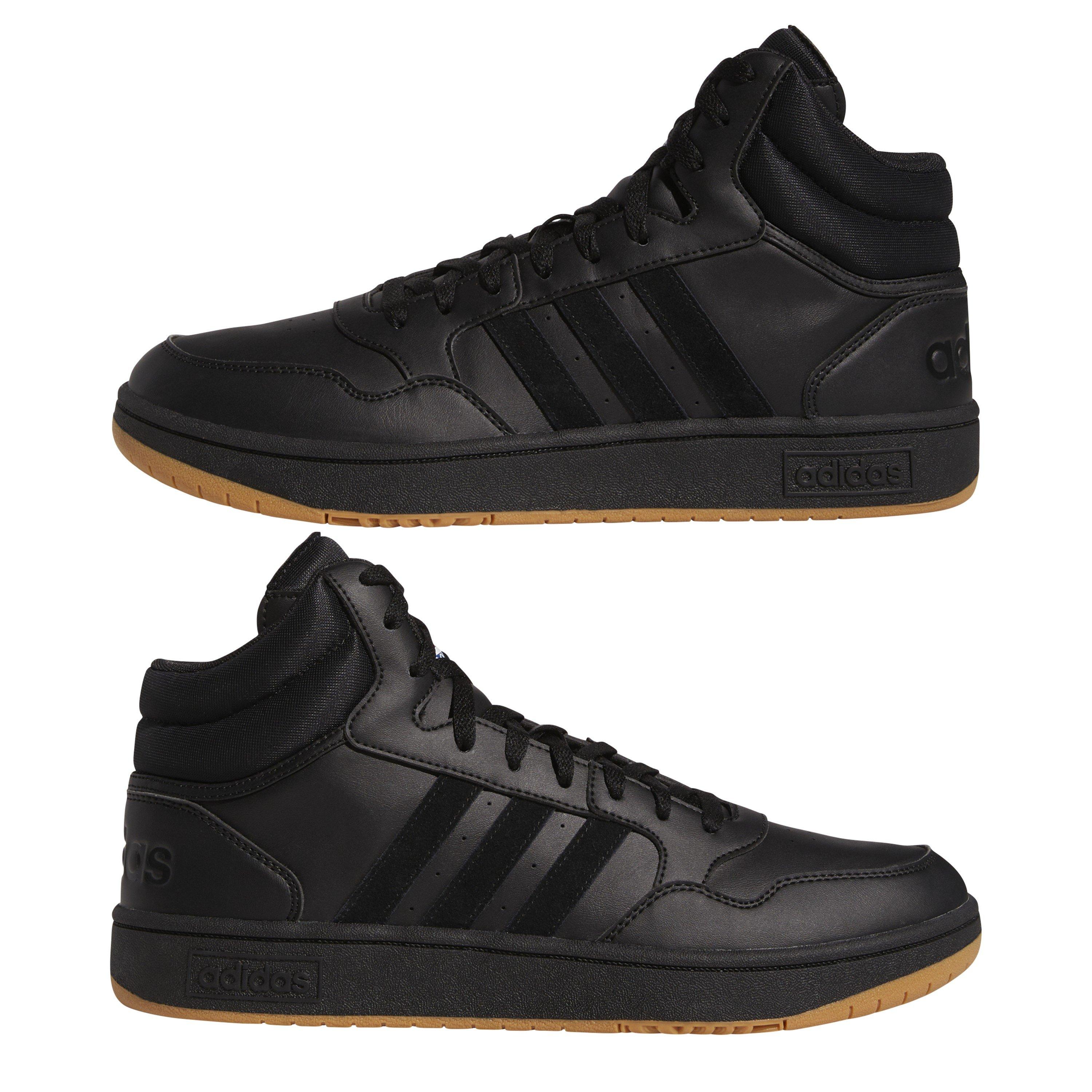 Core Black - adidas - Hoops 3.0 Mid Basketball Trainers Mens - 9