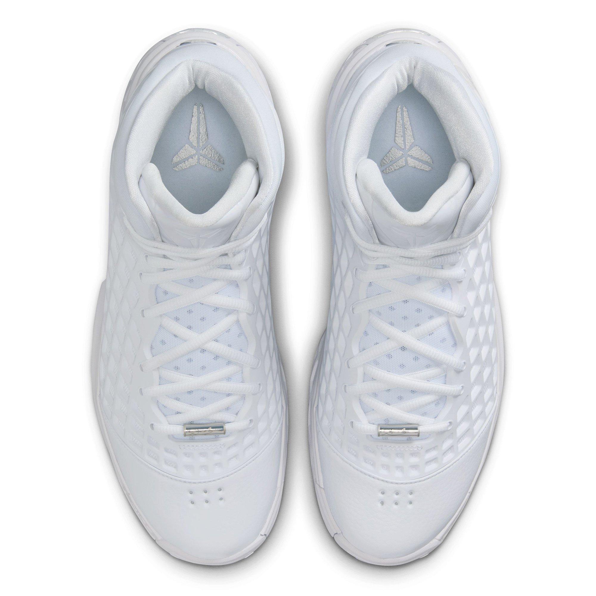 White/Wht/White - Nike - Kobe III Protro Basketball Shoes - 4