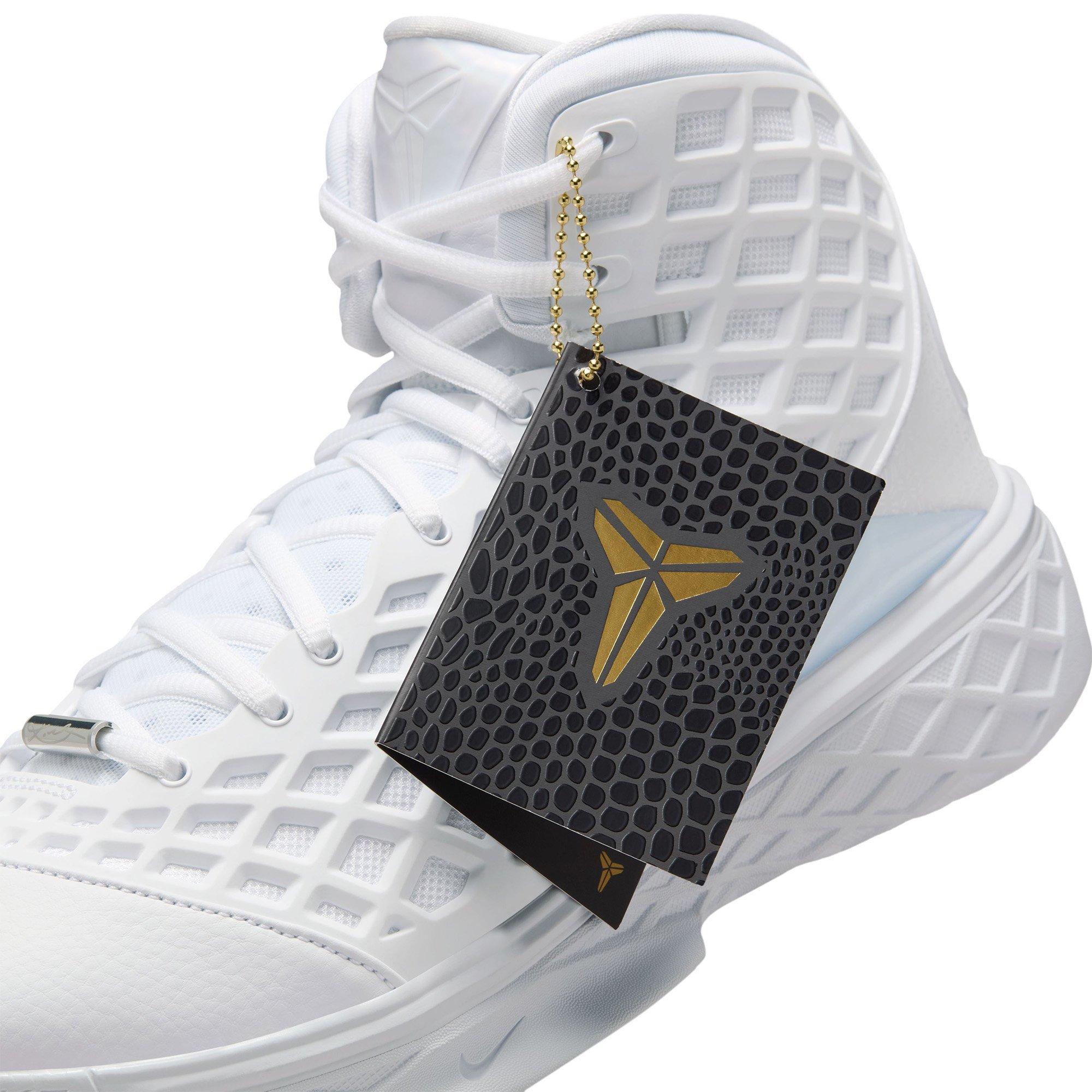 White/Wht/White - Nike - Kobe III Protro Basketball Shoes - 7