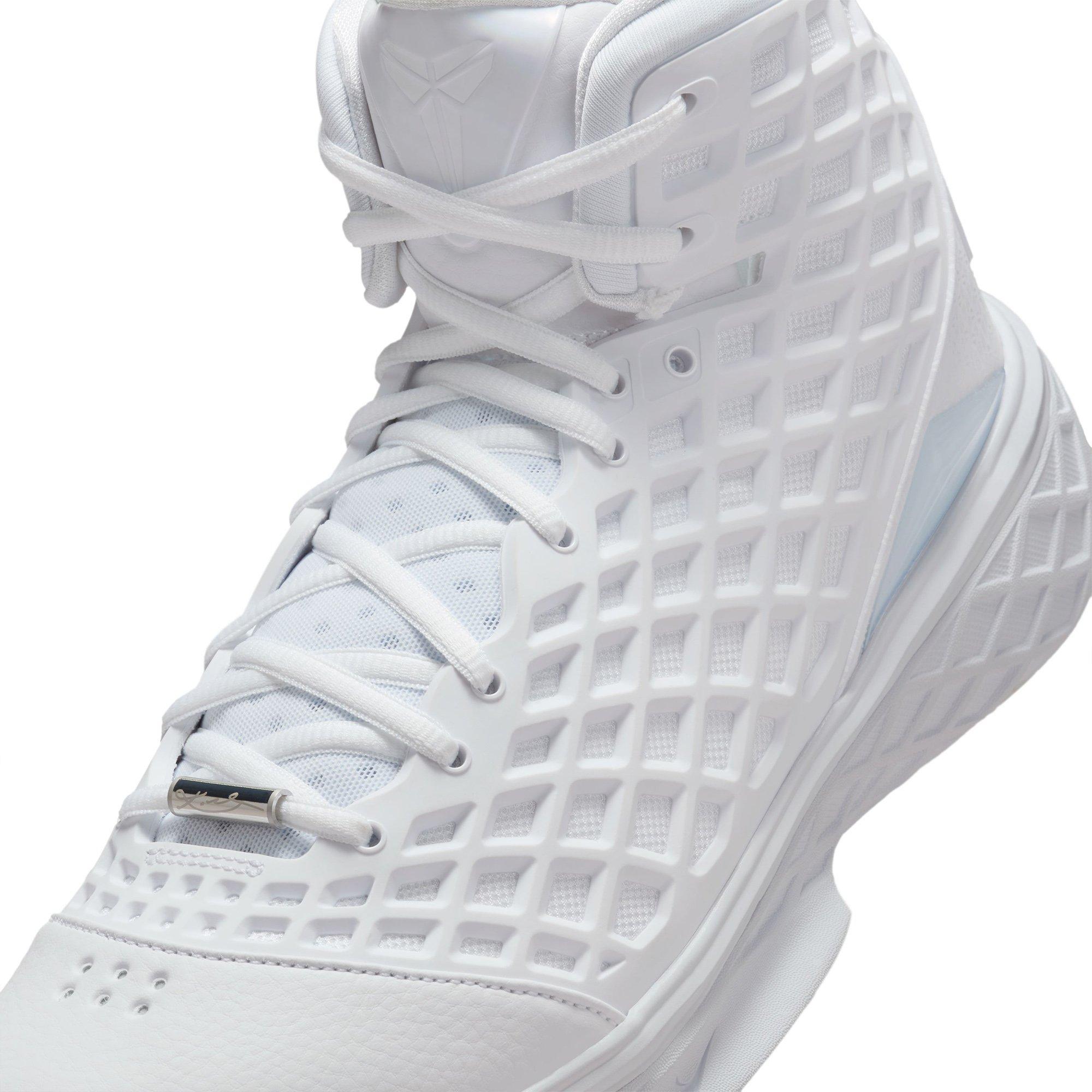White/Wht/White - Nike - Kobe III Protro Basketball Shoes - 8