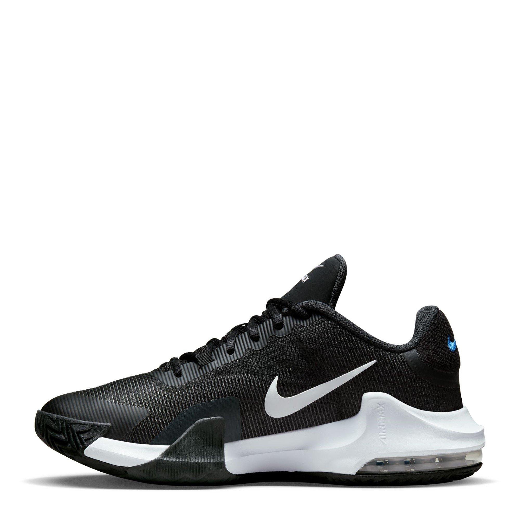 Sort/Hvid - Nike - Air Max Impact 4 Mens Basketball Shoes - 2