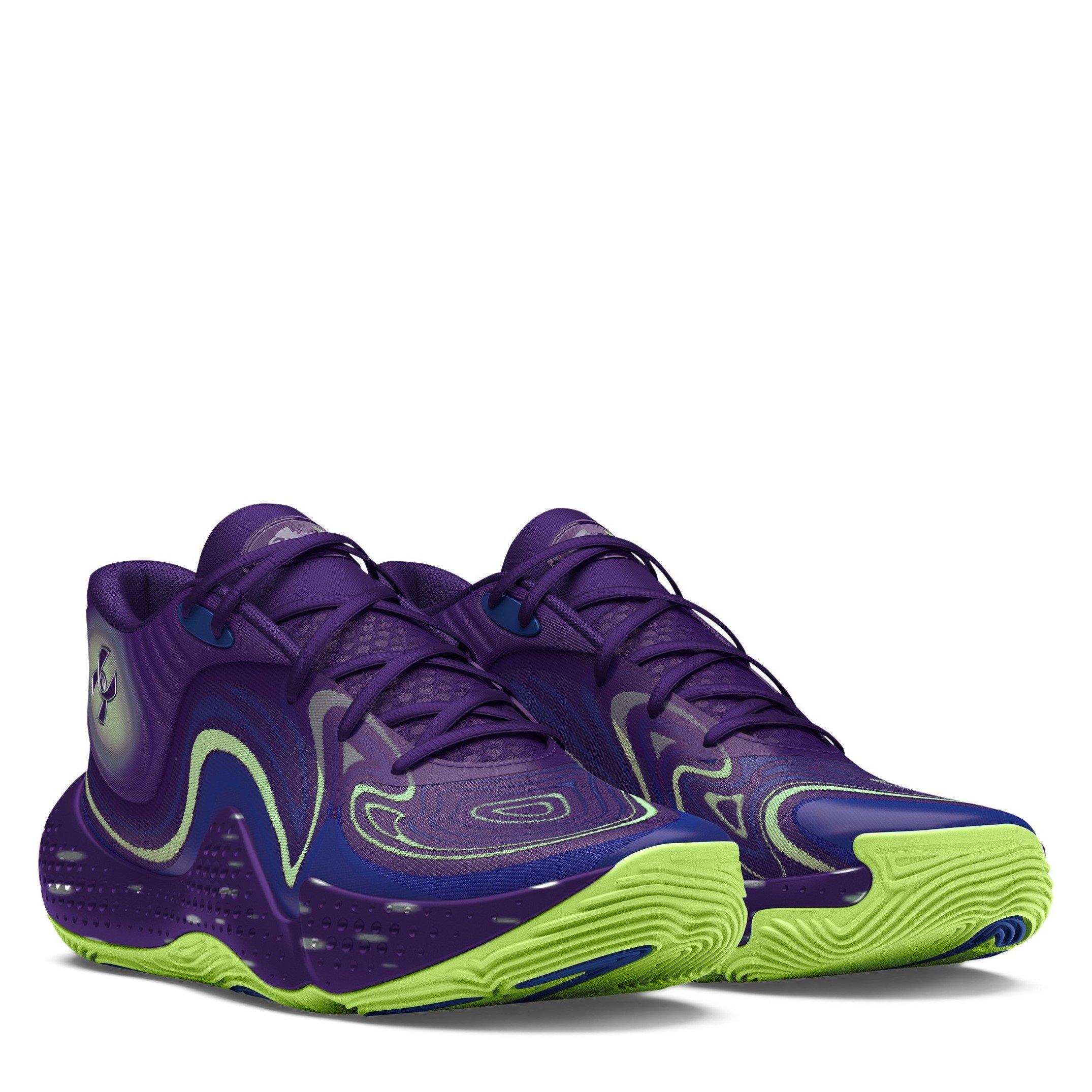 Lila - Under Armour - Adults Spawn Mid Basketball Trainers - 5