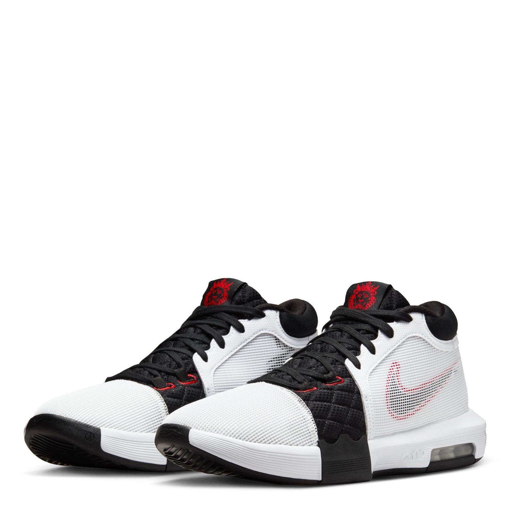 Wit/Zwart/Rood - Nike - LeBron Witness VIII Basketball Shoes - 4