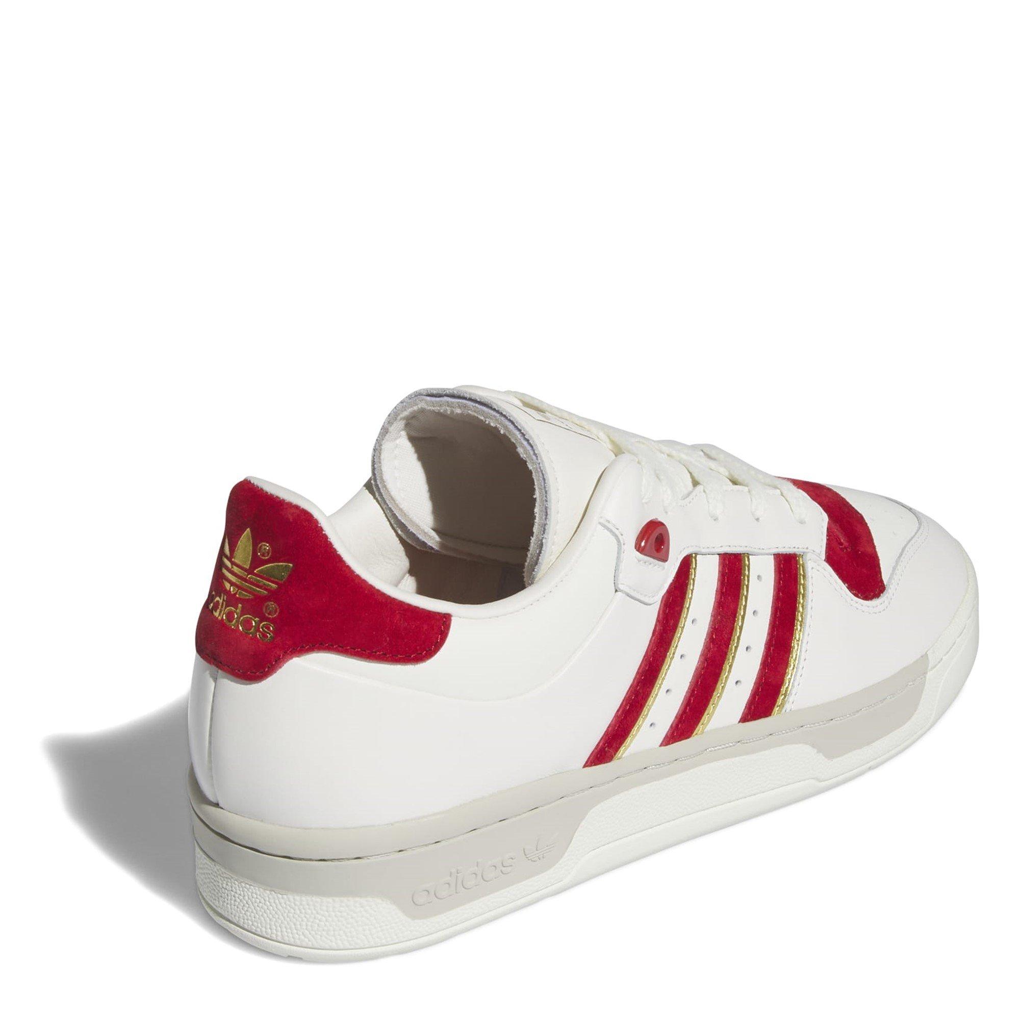 White - adidas Originals - Men's Rvlry 86 Low Basketball Trainers - 4