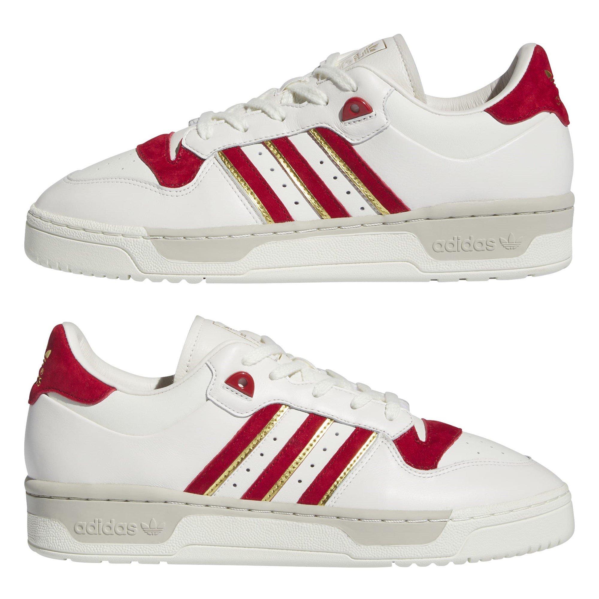 White - adidas Originals - Men's Rvlry 86 Low Basketball Trainers - 9
