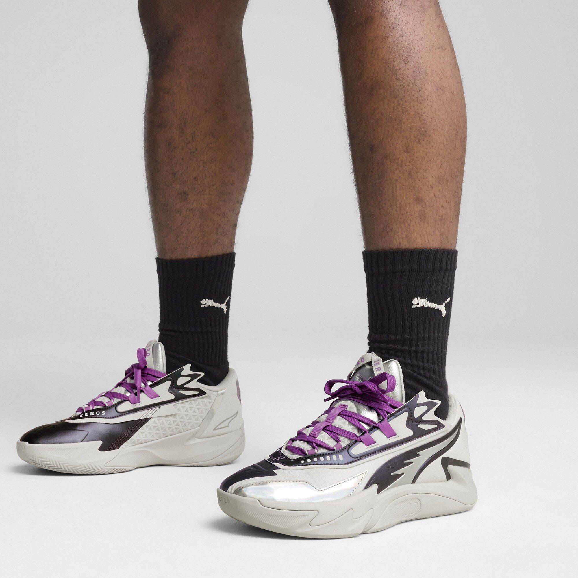 Feather Gray- - Puma - Men's Scoot Zeros II Sterling Basketball Trainers - 3