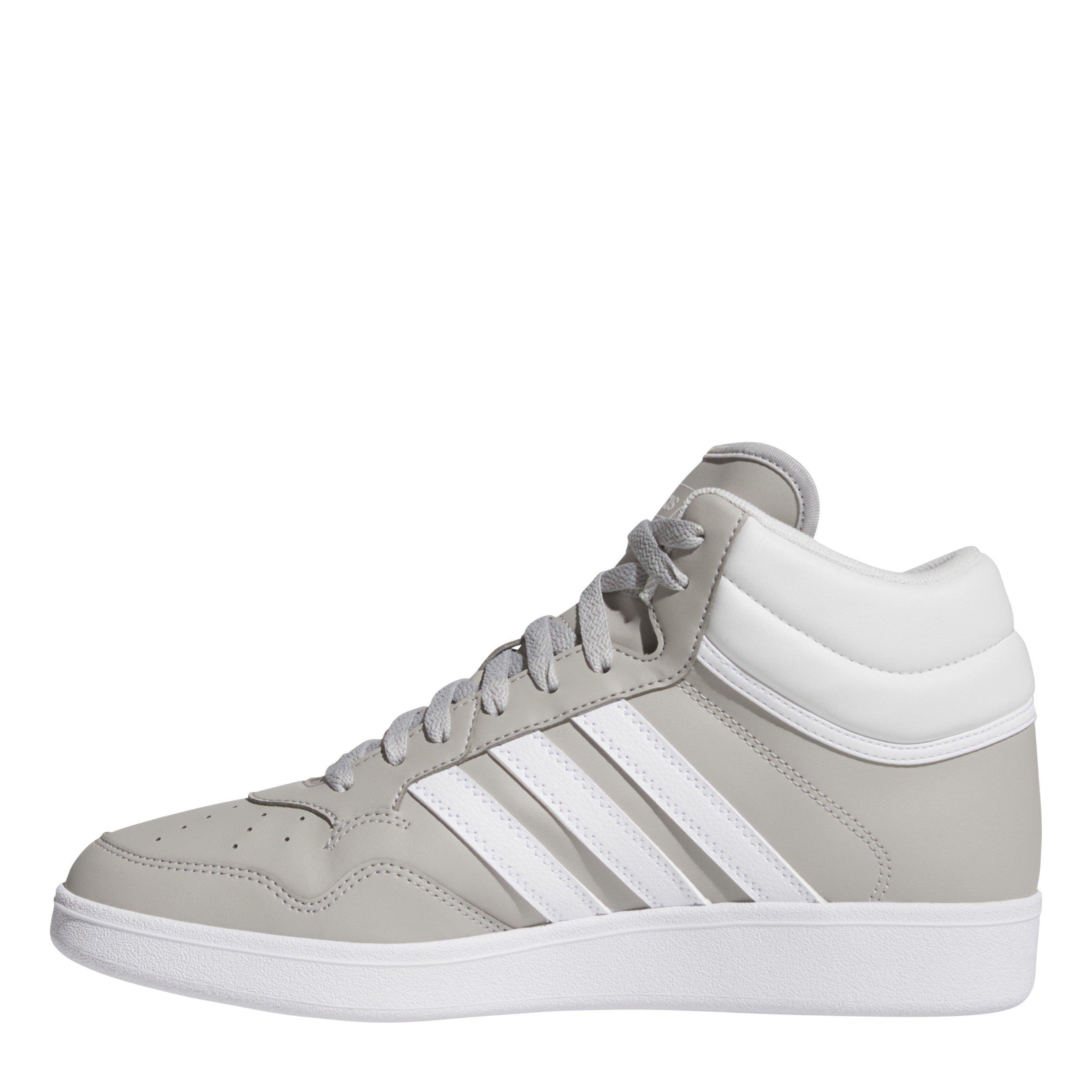 Grey Two/ White - adidas - Adults Hoops Mid Basketball Trainers - 2