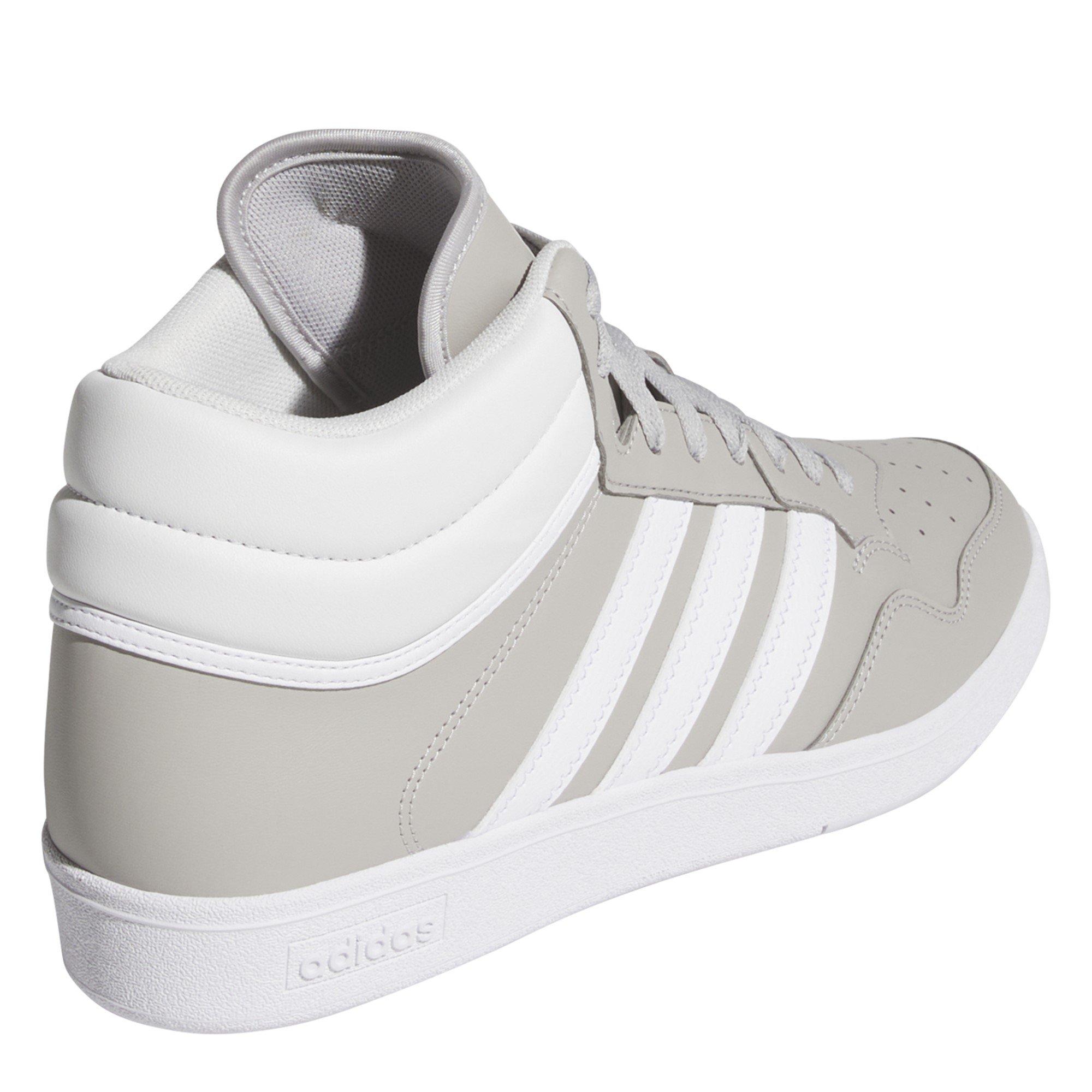 Grey Two/ White - adidas - Adults Hoops Mid Basketball Trainers - 4