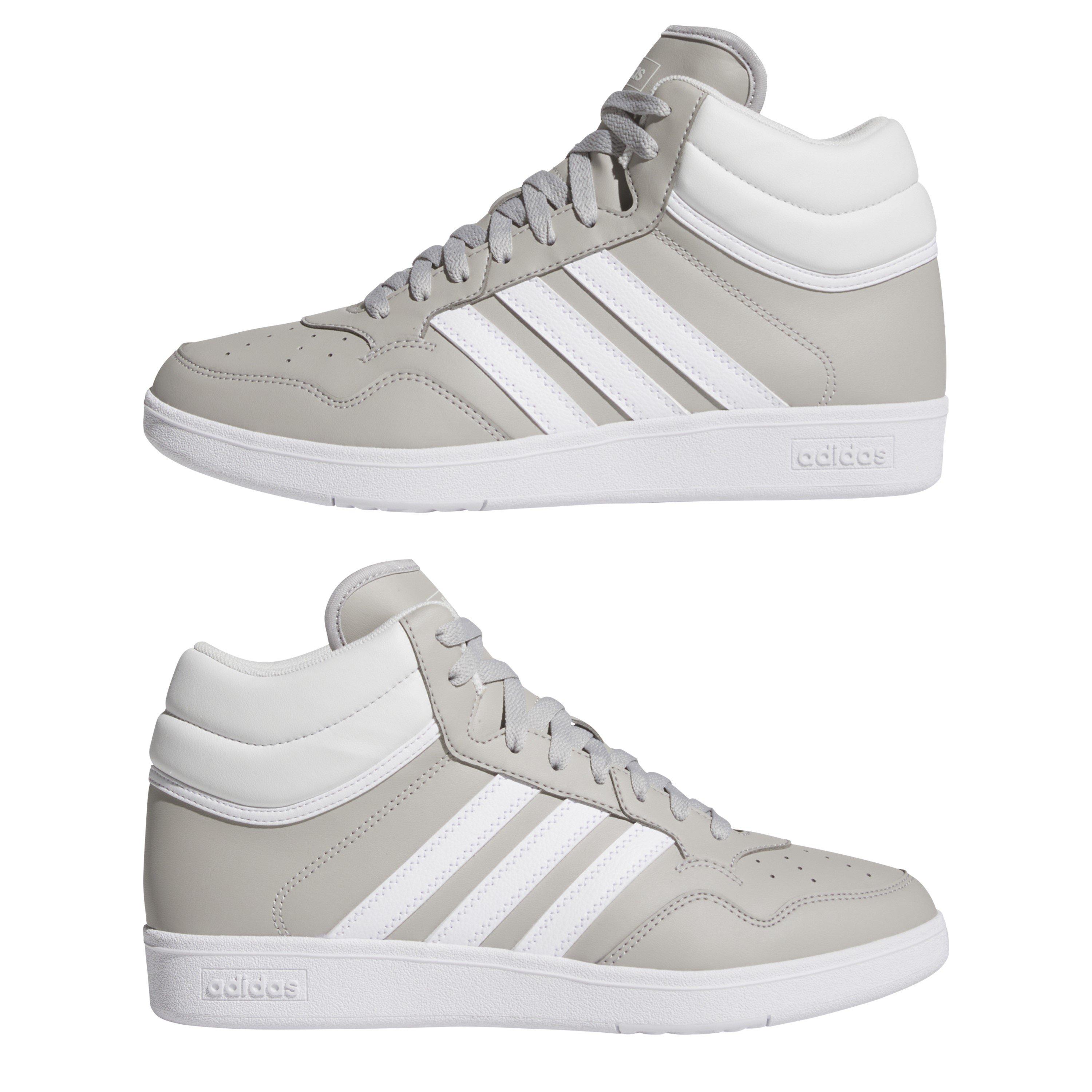 Grey Two/ White - adidas - Adults Hoops Mid Basketball Trainers - 9