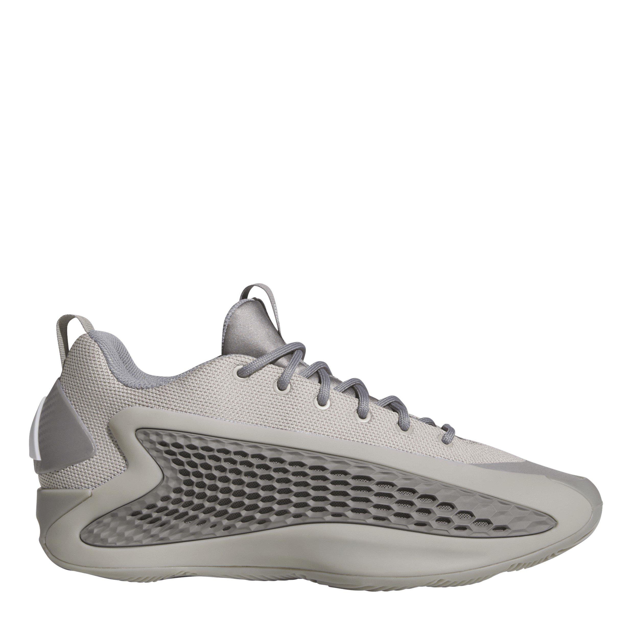 Adidas  Adults Anthony Edwards Low Basketball Trainers - Metal Grey/Dove - 15 (51.3)