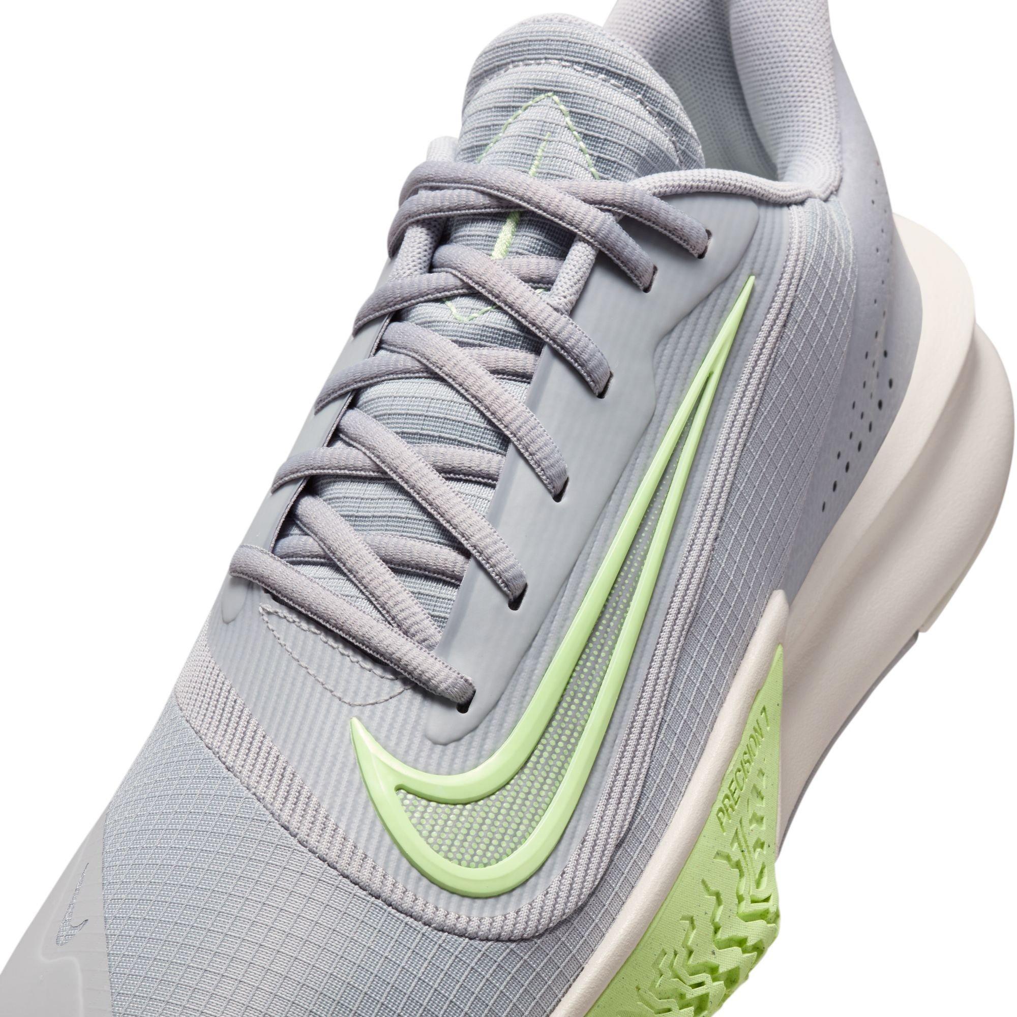 Grey/Green - Nike - Precision 7 Adults Basketball Shoes - 7