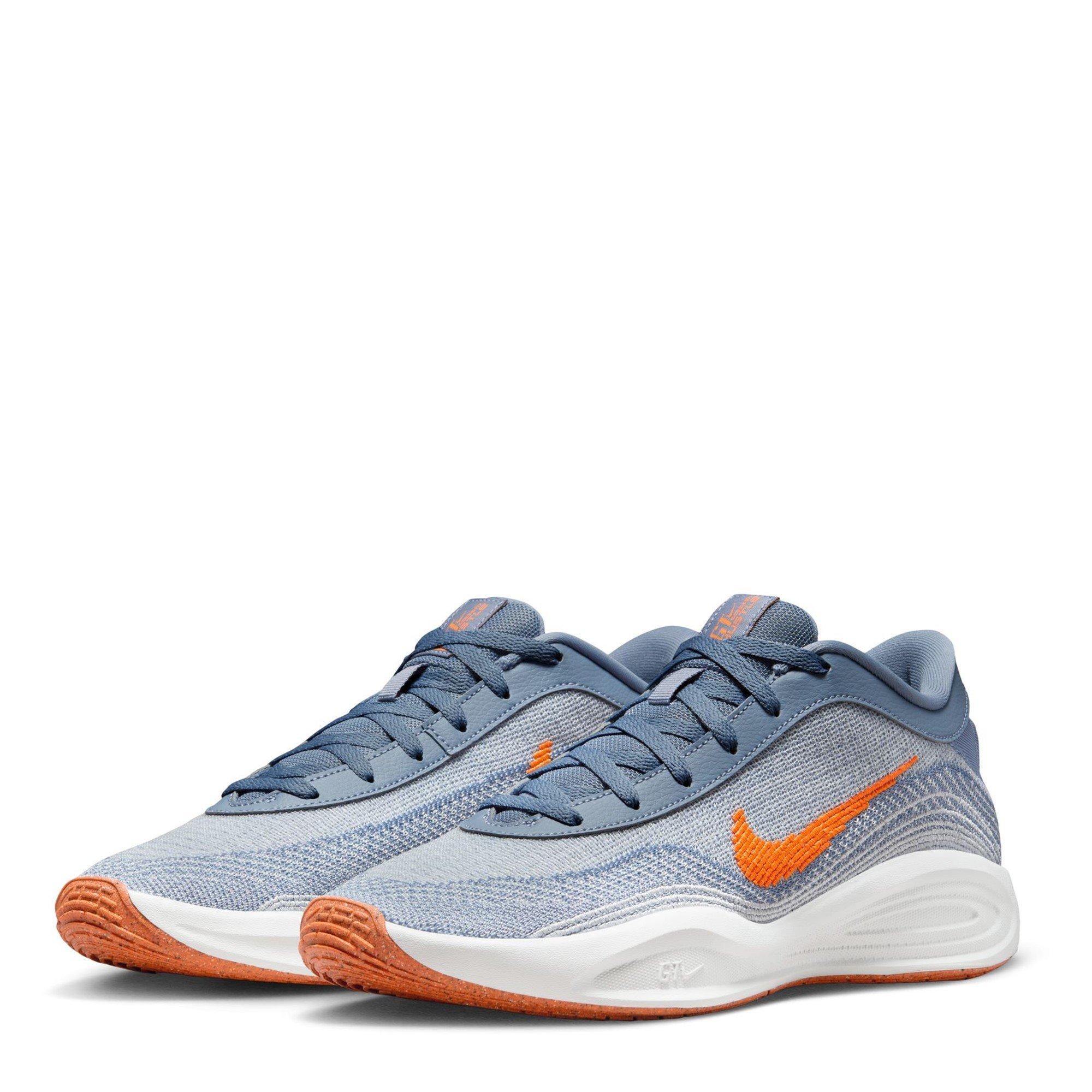 Ashen Slate/Org - Nike - G.T. Hustle Academy Basketball Trainers Mens - 4
