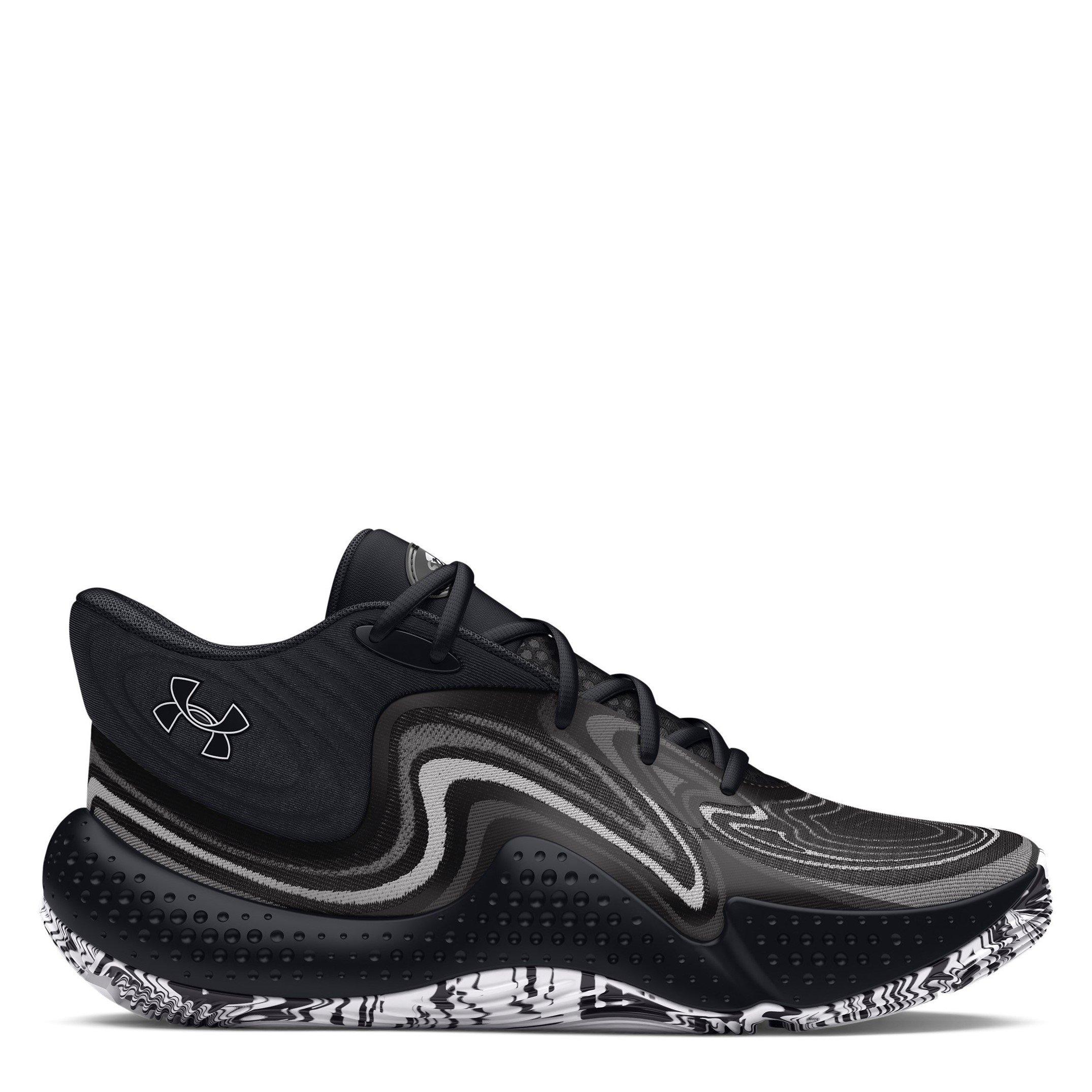 Black - Under Armour - Unisex Spawn Mid Basketball Trainers - 1