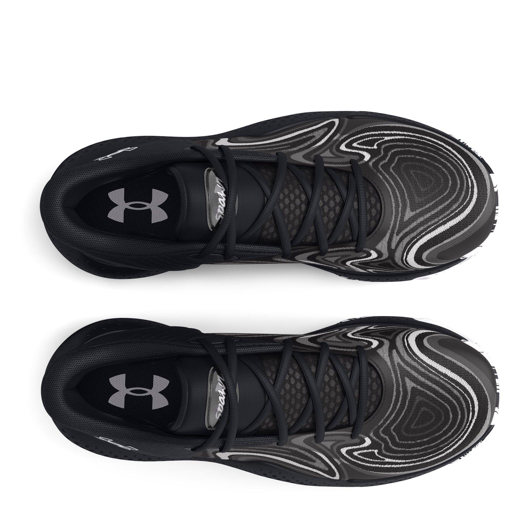 Black - Under Armour - Unisex Spawn Mid Basketball Trainers - 4