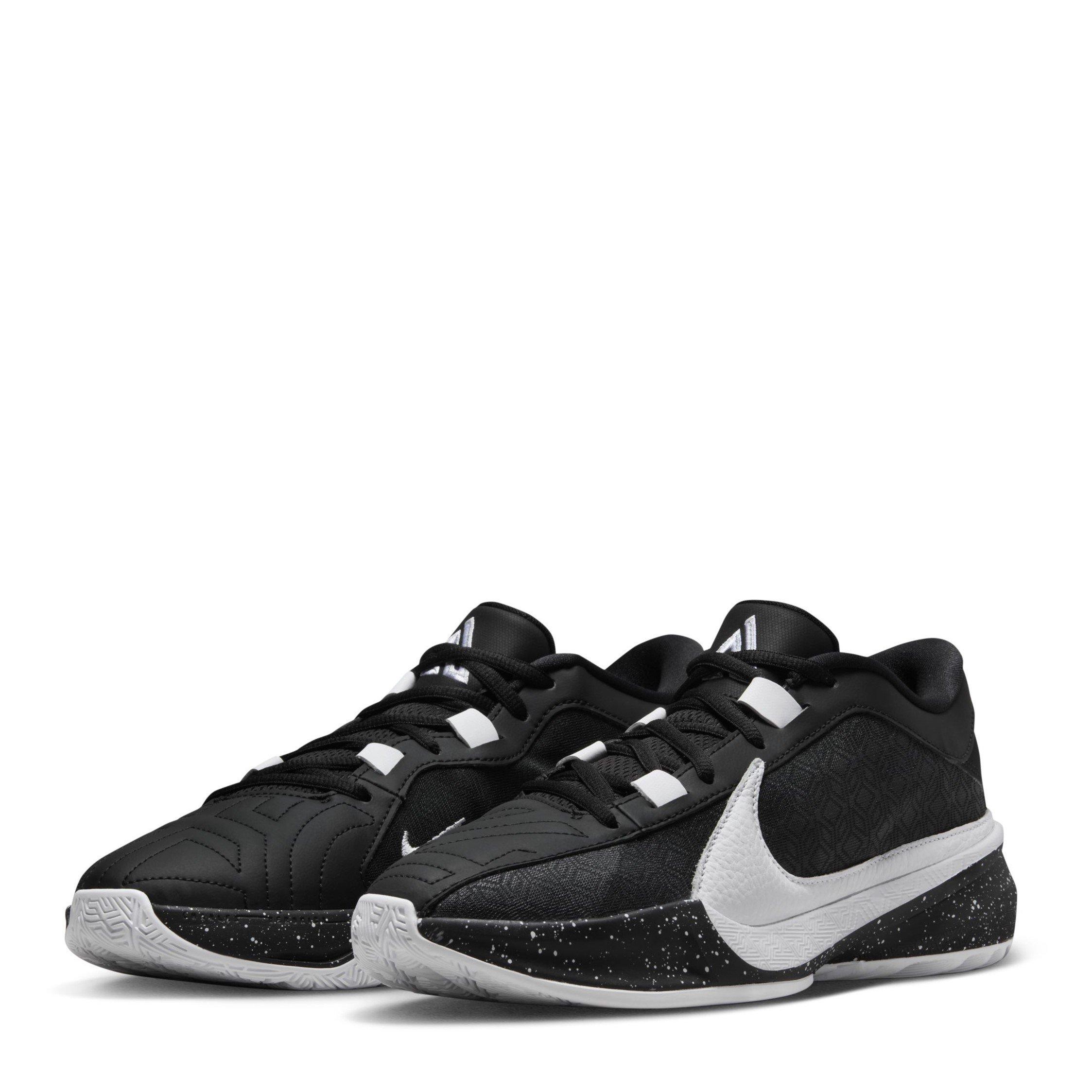 Zwart/Wit - Nike - Zoom Freak 5 Basketball Trainers Mens - 4