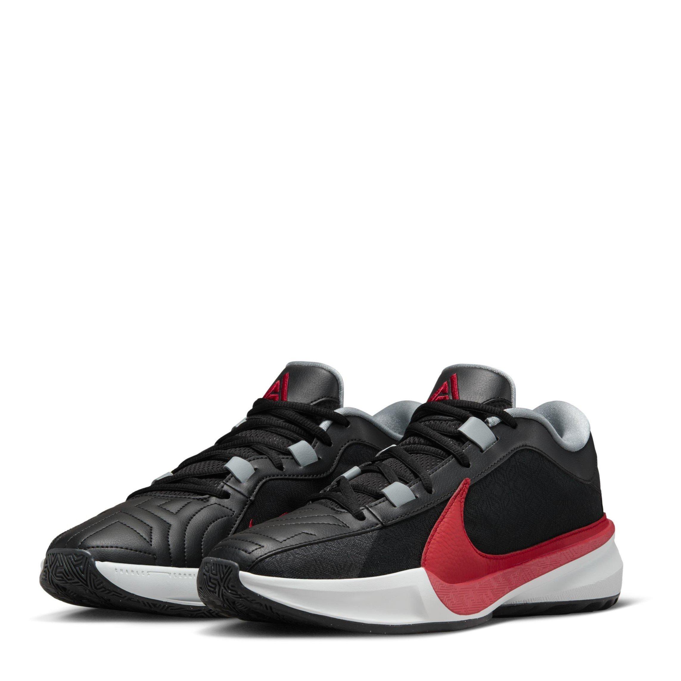 Sort/Uni Rød - Nike - Zoom Freak 5 Basketball Trainers Mens - 4
