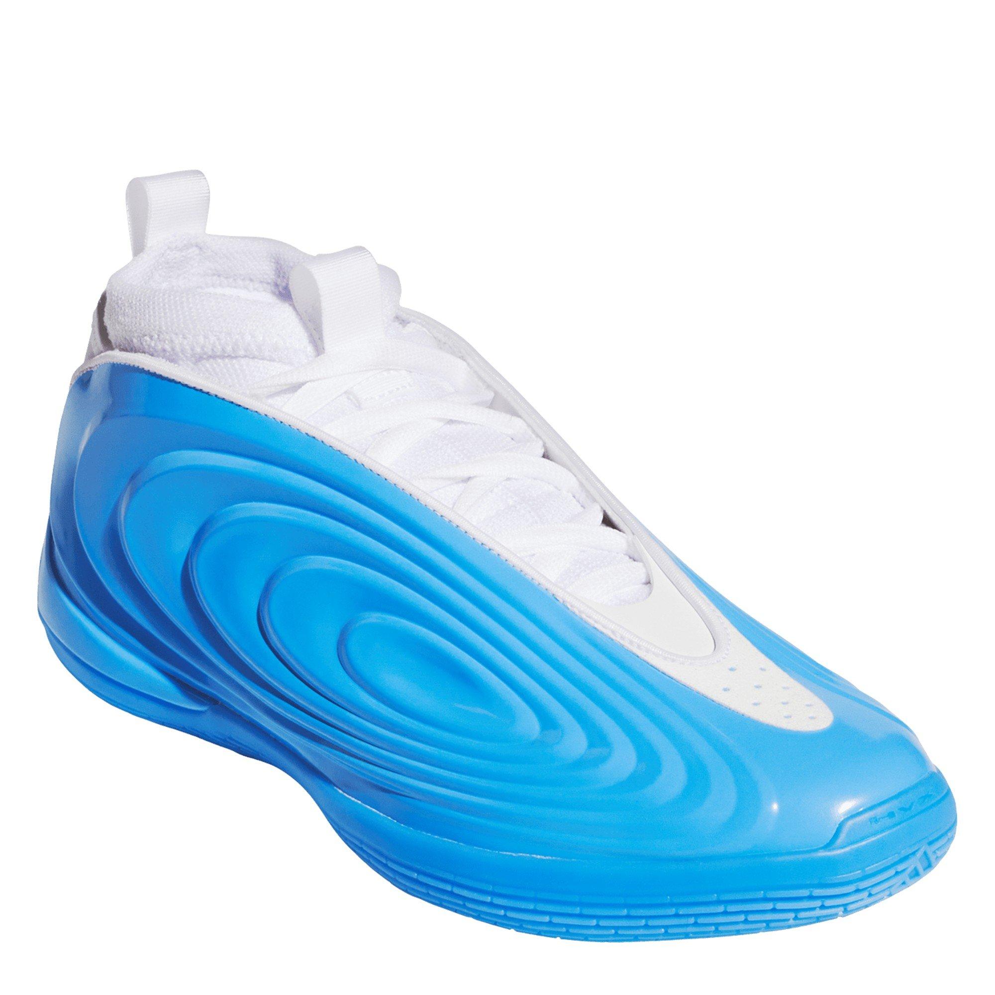 Auqa/White - adidas - Men's Basketball Trainers - 3