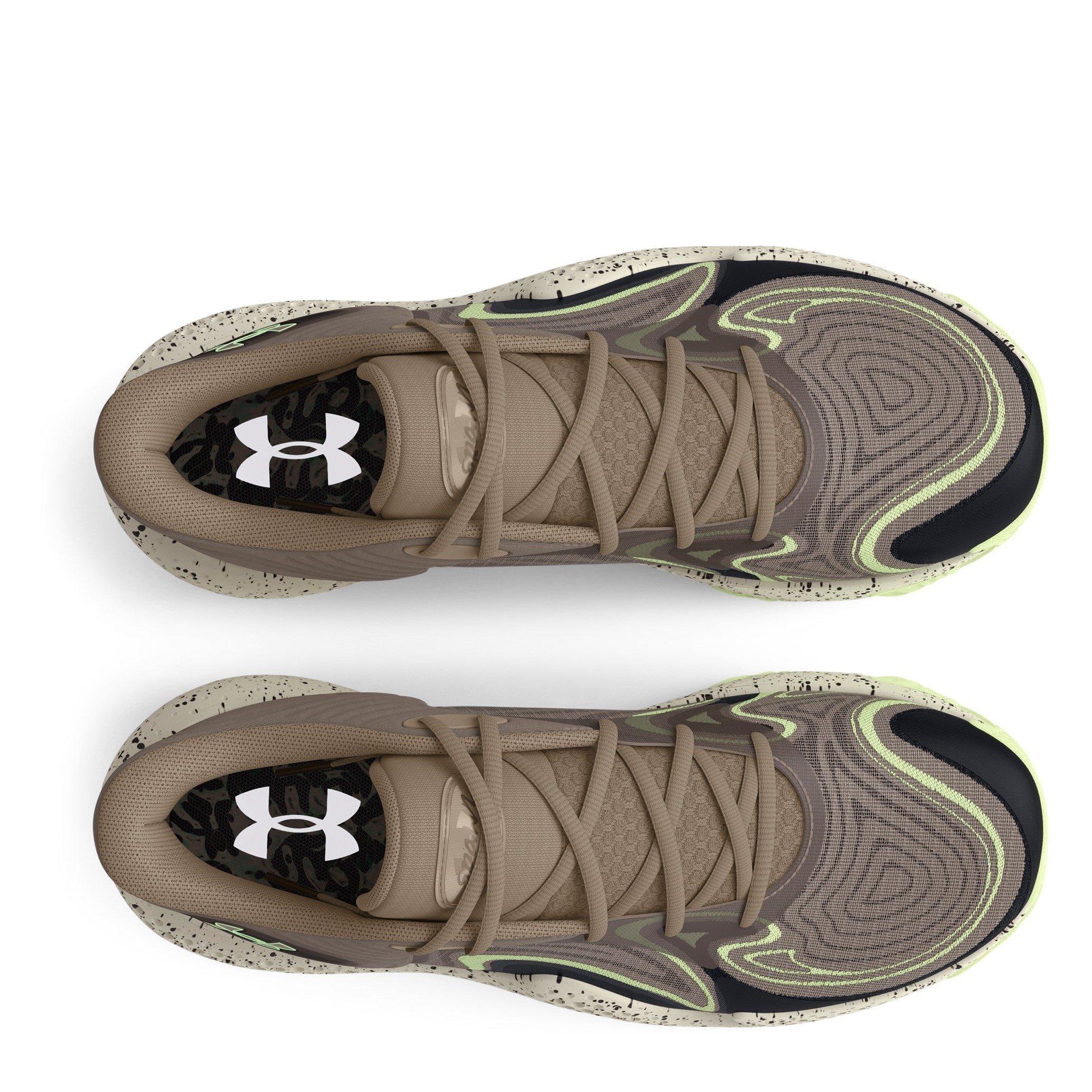 Brown - Under Armour - Adults' Spawn Mid Camo Basketball Trainers - 4