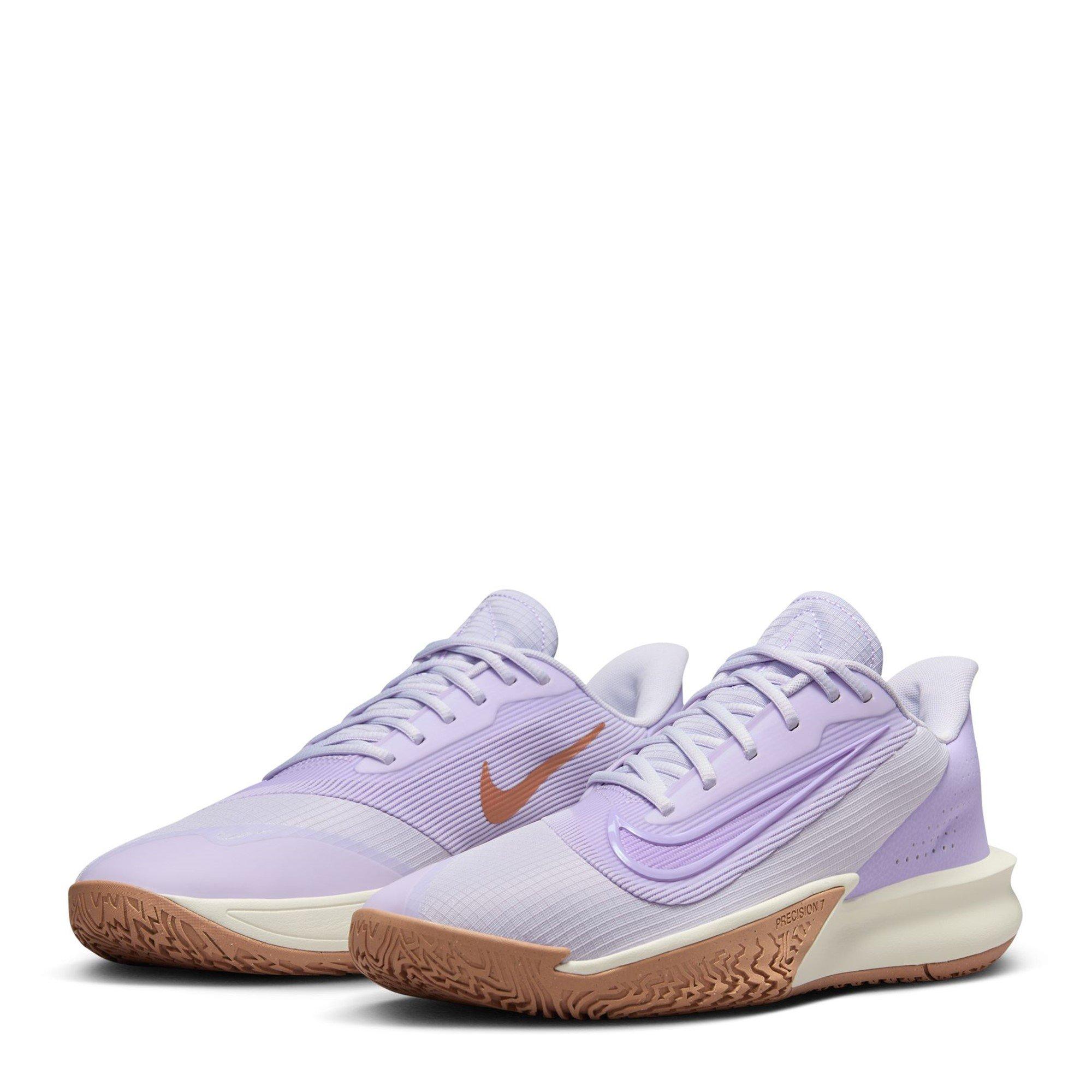 Grape/Lilac - Nike - Precision 7 Adults Basketball Shoes - 4