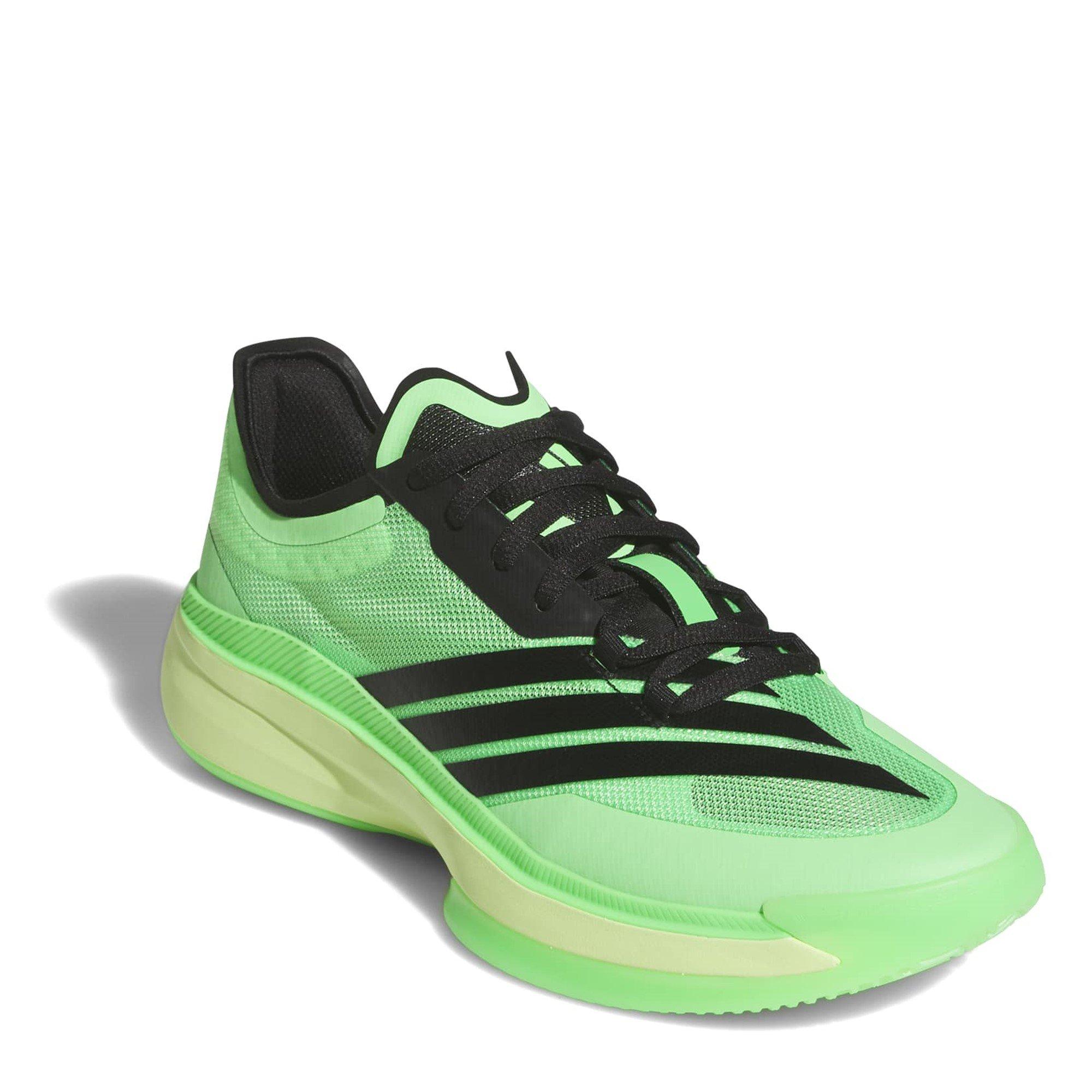 Green/Blk/Lime - adidas - Unisex Adults Basketball Trainers - 3