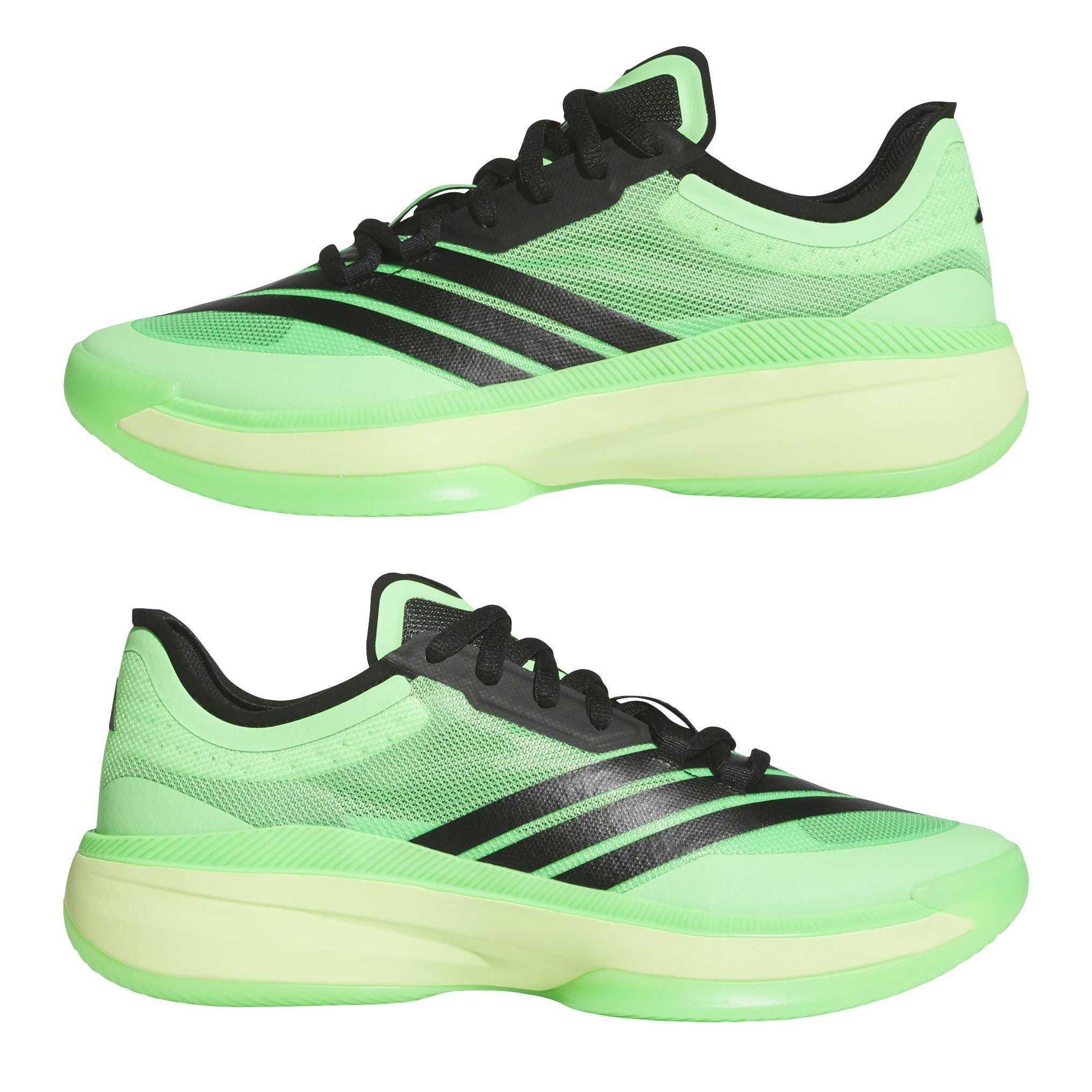 Green/Blk/Lime - adidas - Unisex Adults Basketball Trainers - 9