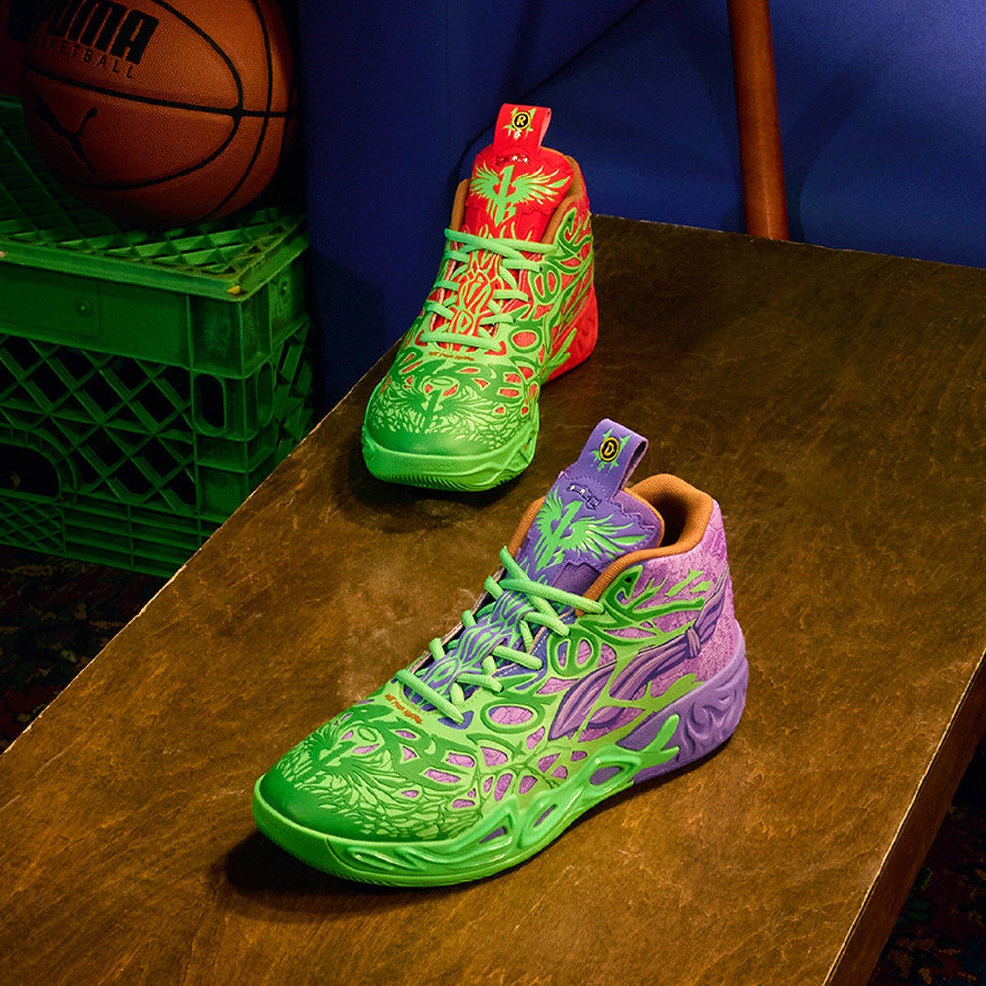 Fluorescentna zelena P - Puma - Men's Mb.04 Tmnt R&D Basketball Trainers - 9