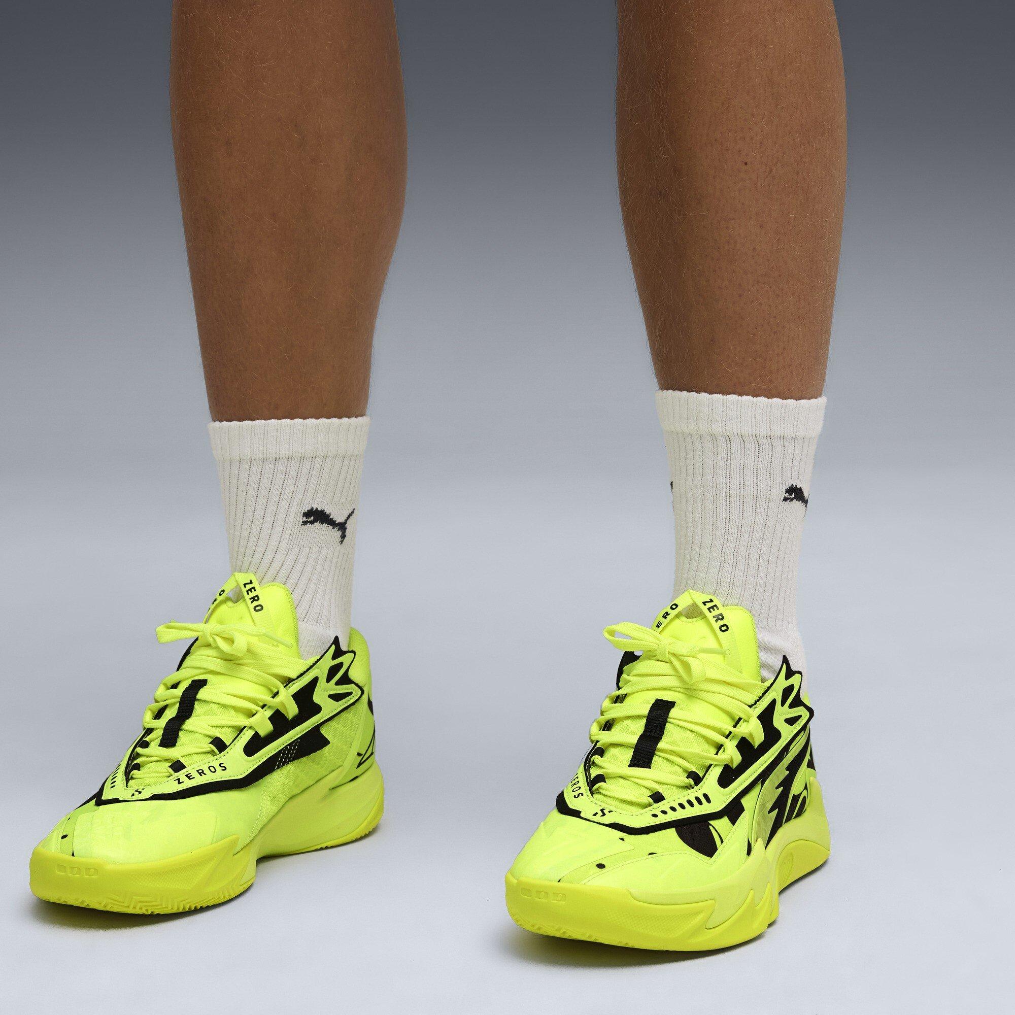 Yellow Alert- - Puma - Men's Scoot Zeros II Basketball Trainers - 3