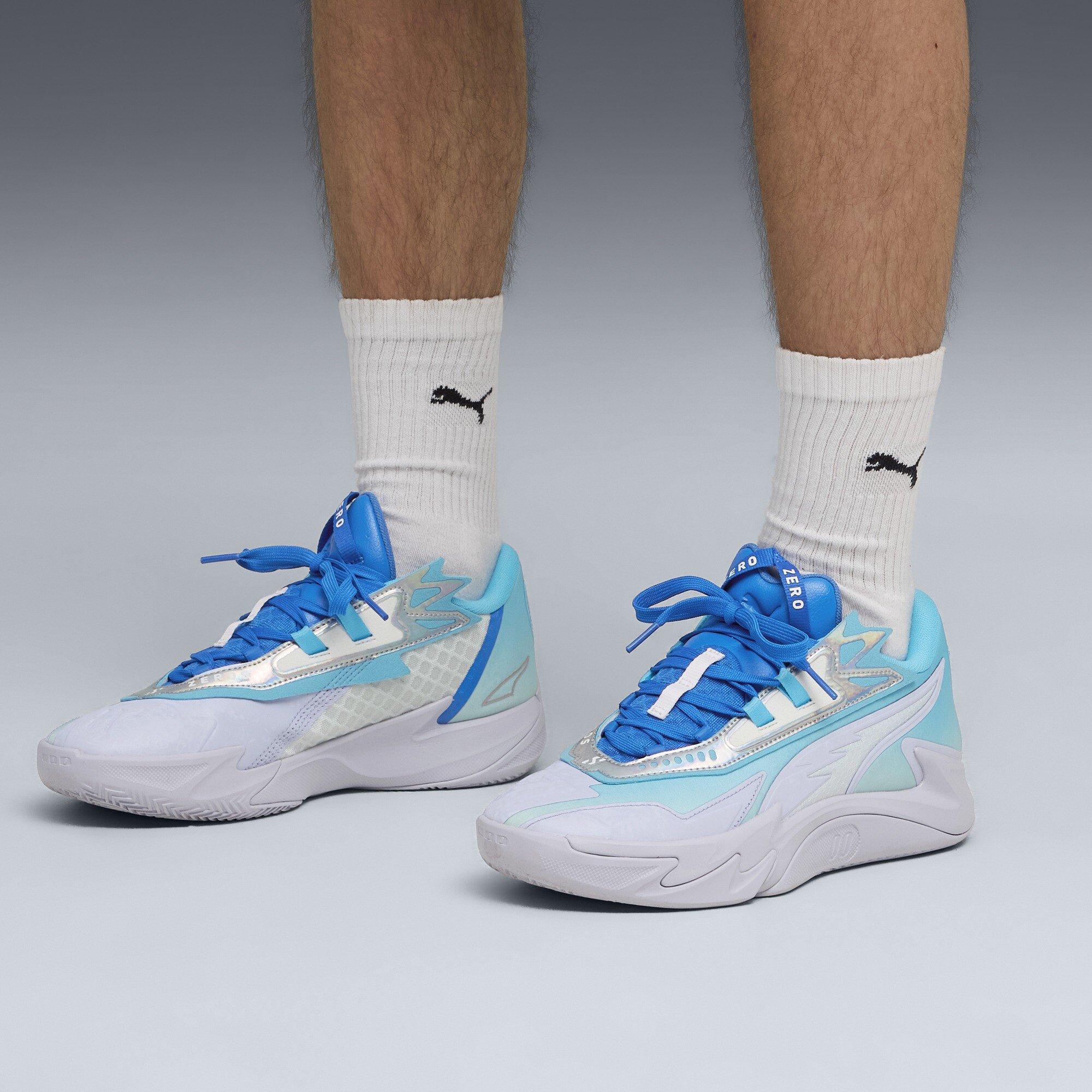 Peaceful Blue - Puma - Men's Scoot Zeros II Crystal Basketball Trainers - 3