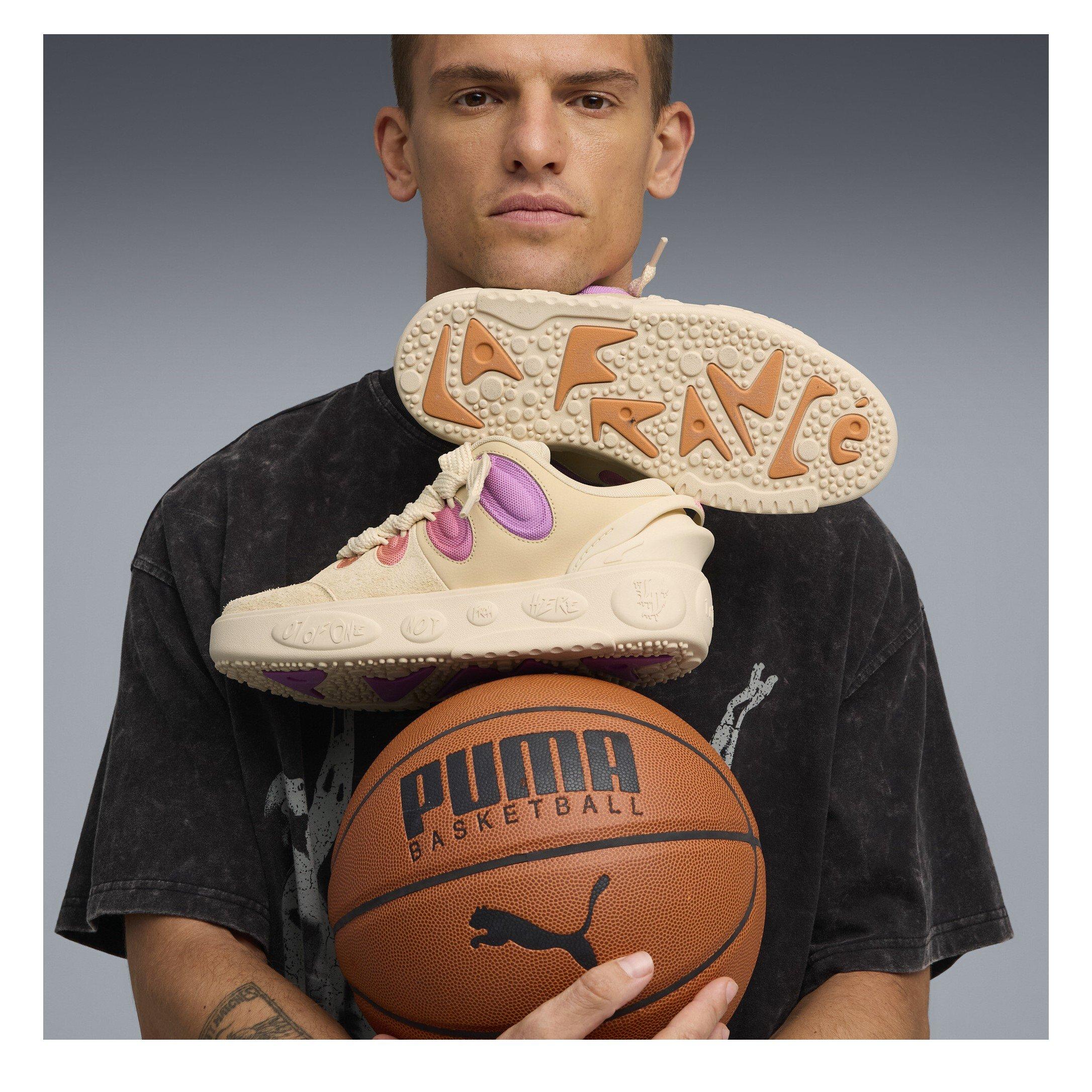 Canvas-Magic - Puma - Men's La France Bright Lights Basketball Trainers - 8