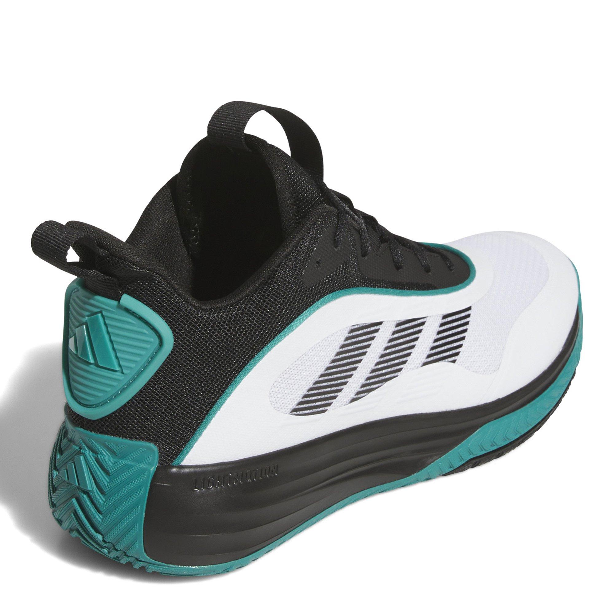 White/Blk/Teal - adidas - Own the Game 3 Adults Basketball Shoes - 6