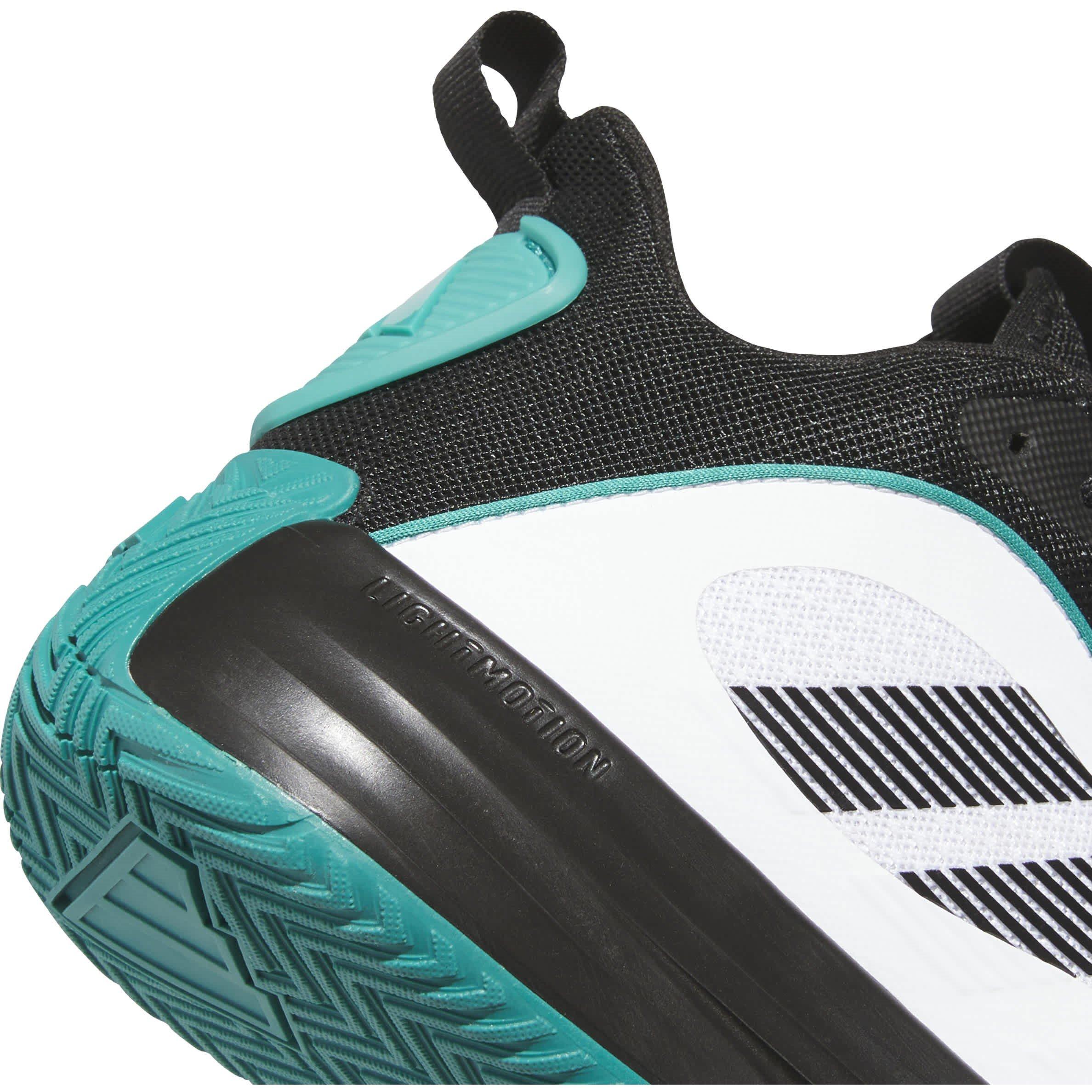 White/Blk/Teal - adidas - Own the Game 3 Adults Basketball Shoes - 8