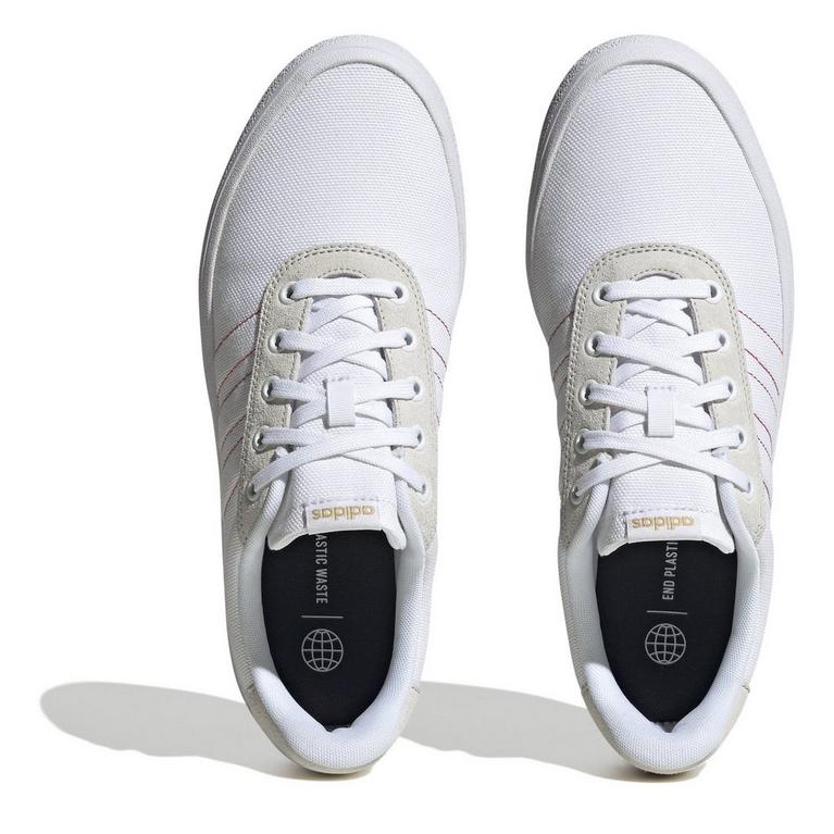 Blanc/Écarlate/Or - soulier adidas - Vulcraid3R  Court Trainers Mens - 5