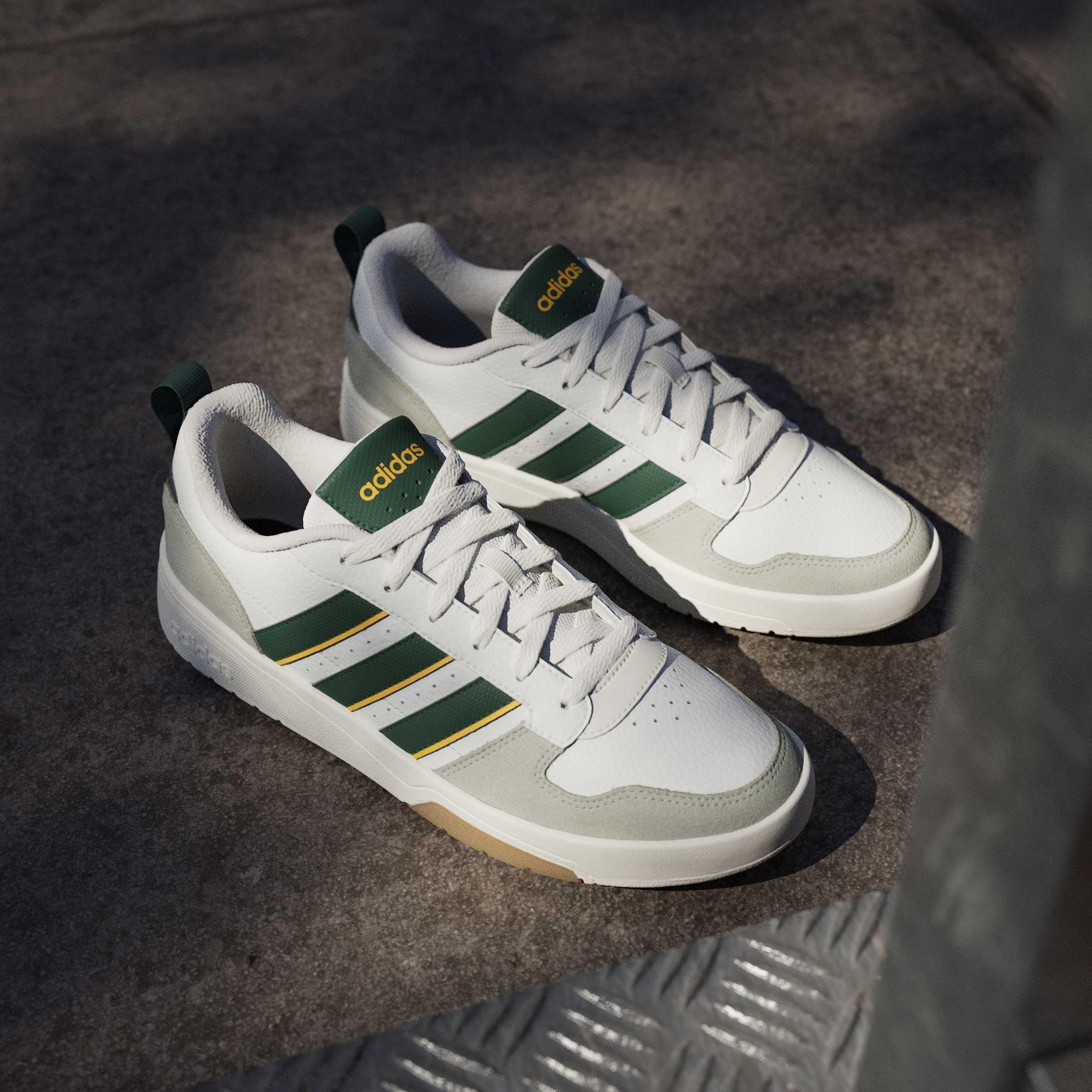 Wht/Green/Yell - adidas - Courtwave Mens Sneakers - 12