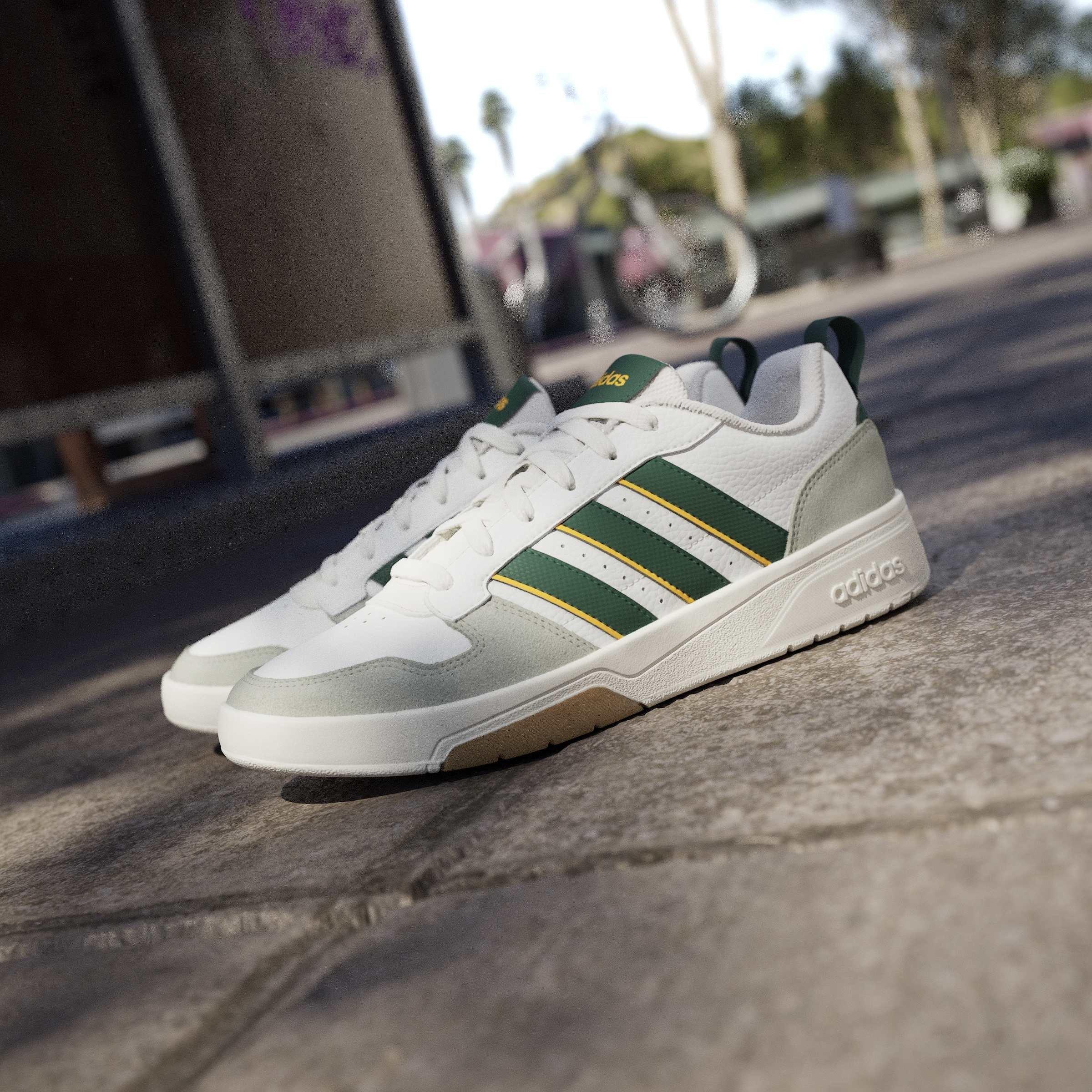 Wht/Green/Yell - adidas - Courtwave Mens Sneakers - 15