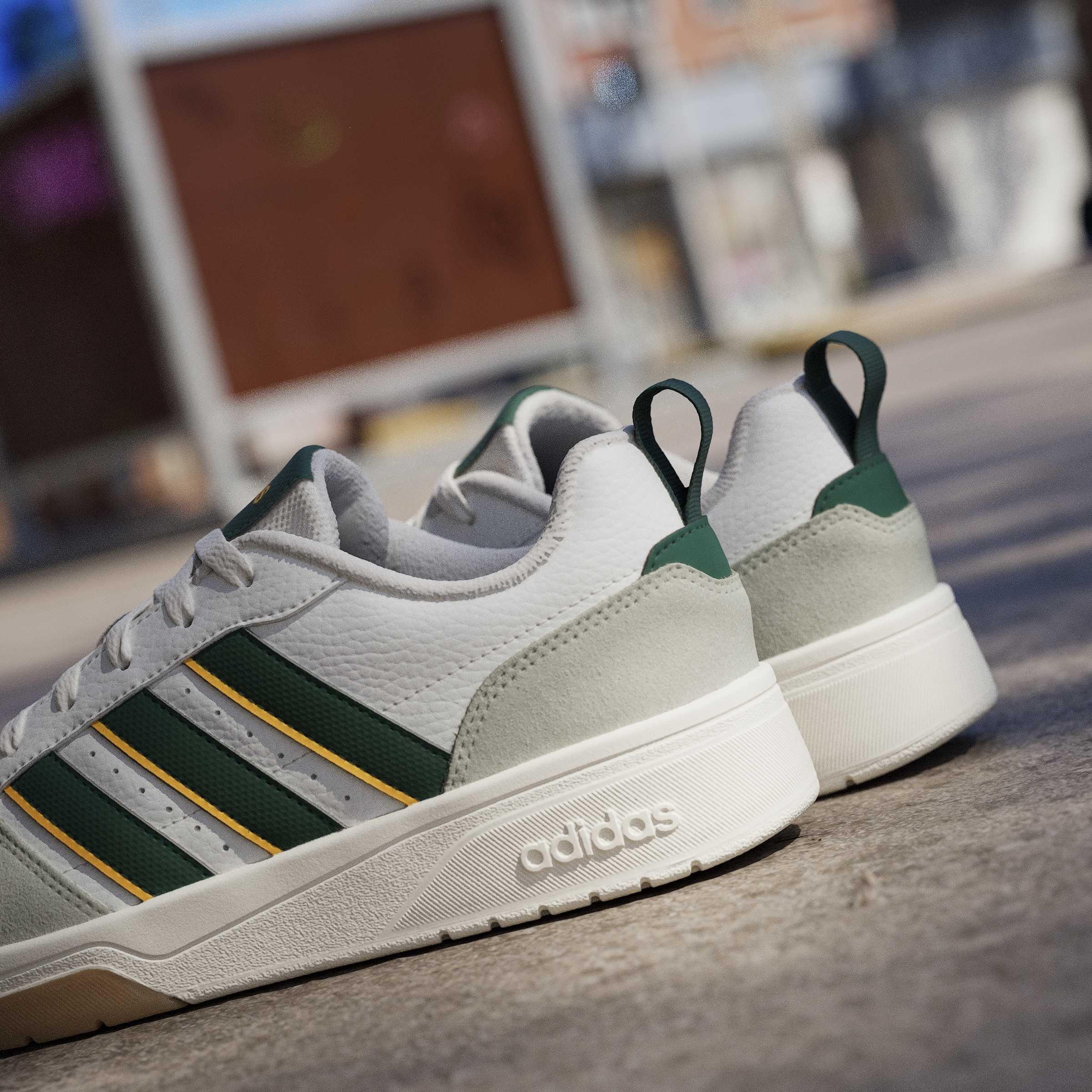 Wht/Green/Yell - adidas - Courtwave Mens Sneakers - 16