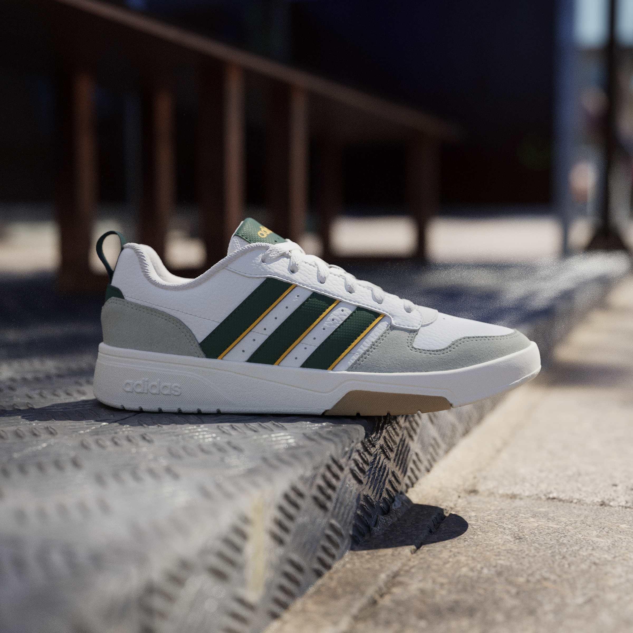 Wht/Green/Yell - adidas - Courtwave Mens Sneakers - 10