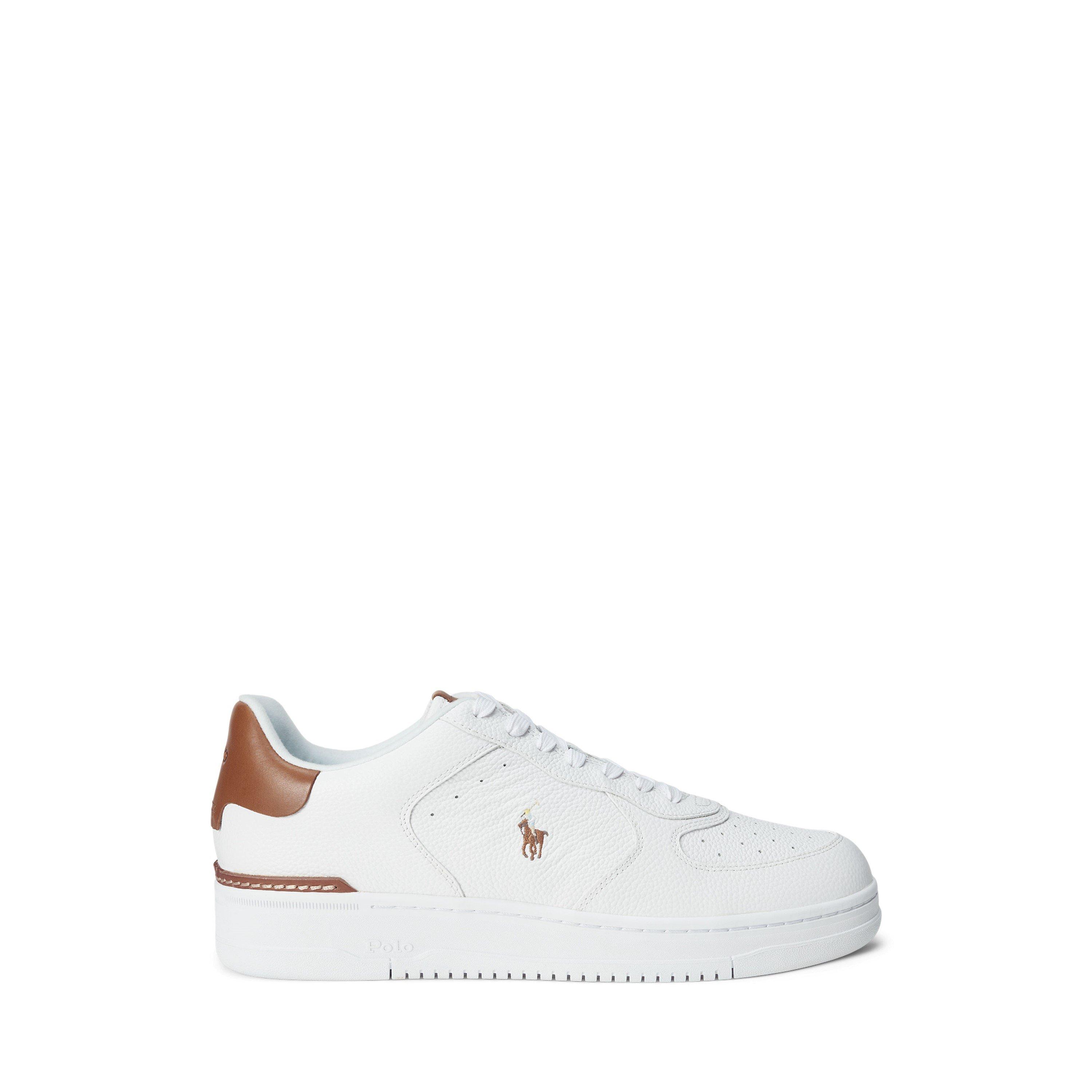 Polo Ralph Lauren Men's White/Tan Master Court Trainers - 12 (46)