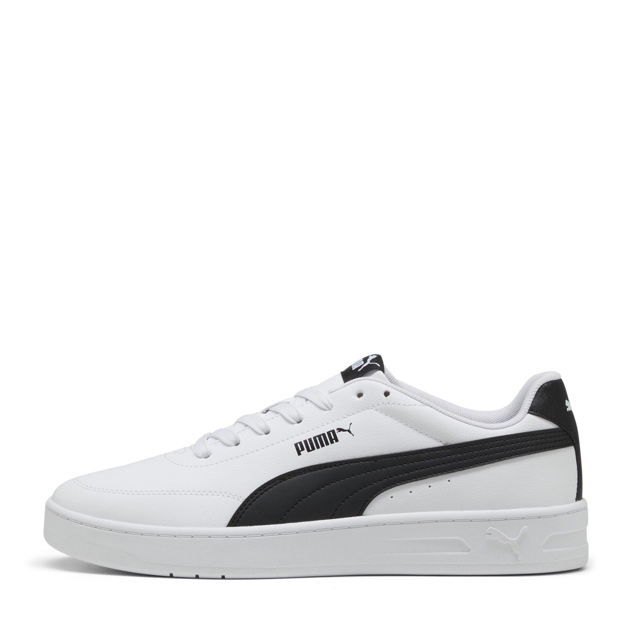 Puma White/Blk - Puma - Court Classic Clean Mens Sneakers - 2