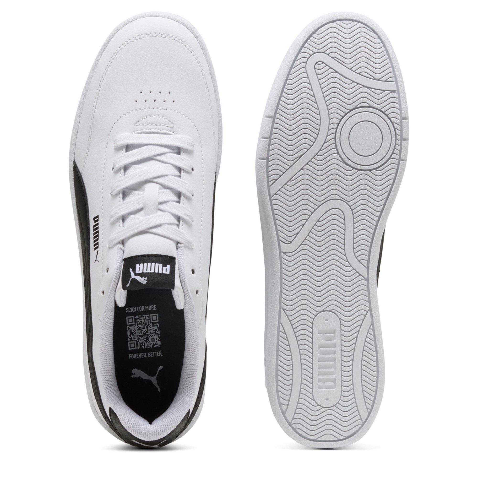 Puma White/Blk - Puma - Court Classic Clean Mens Sneakers - 3