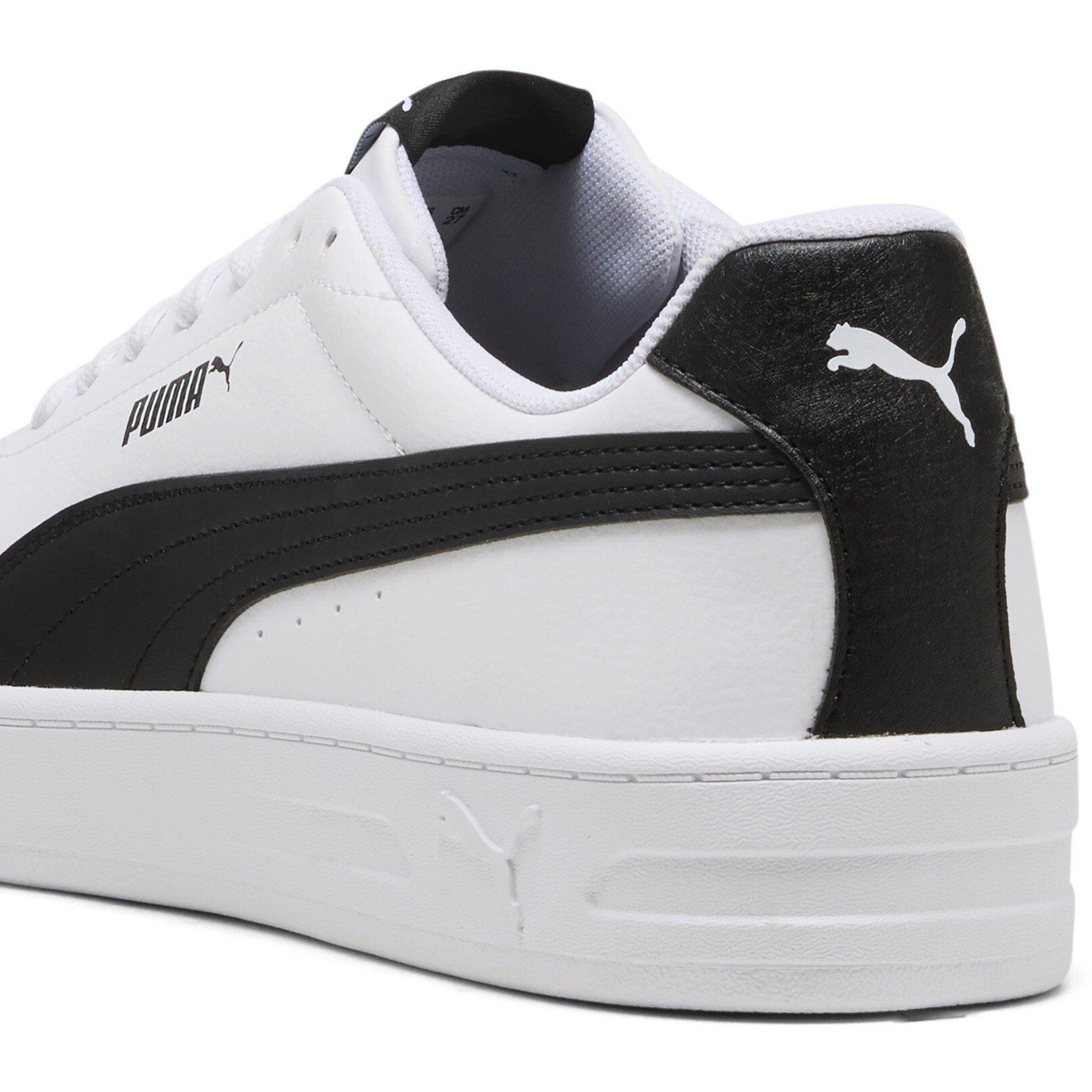 Puma White/Blk - Puma - Court Classic Clean Mens Sneakers - 5