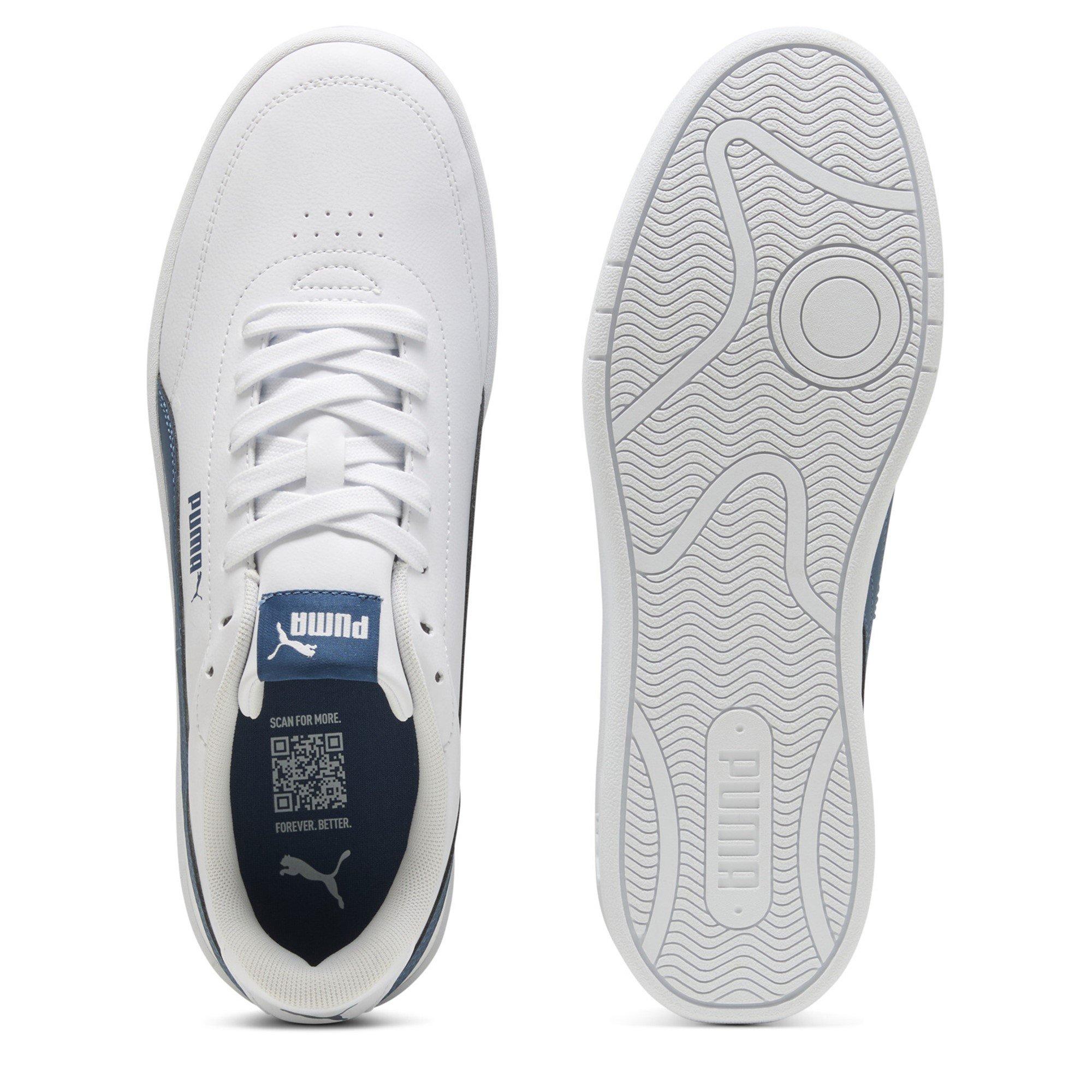 White/Dk Indigo - Puma - Court Classic Clean Mens Sneakers - 3
