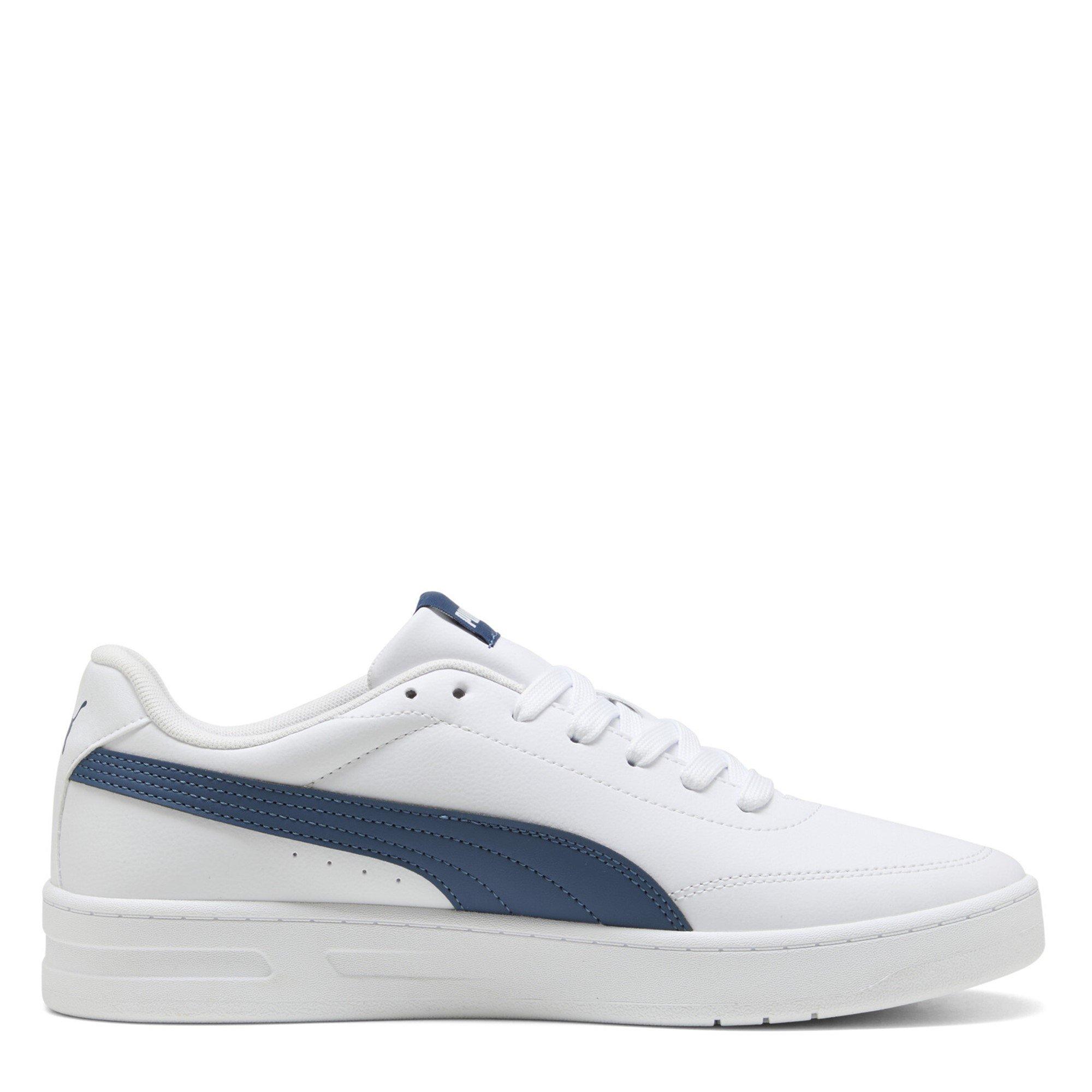 White/Dk Indigo - Puma - Court Classic Clean Mens Sneakers - 4