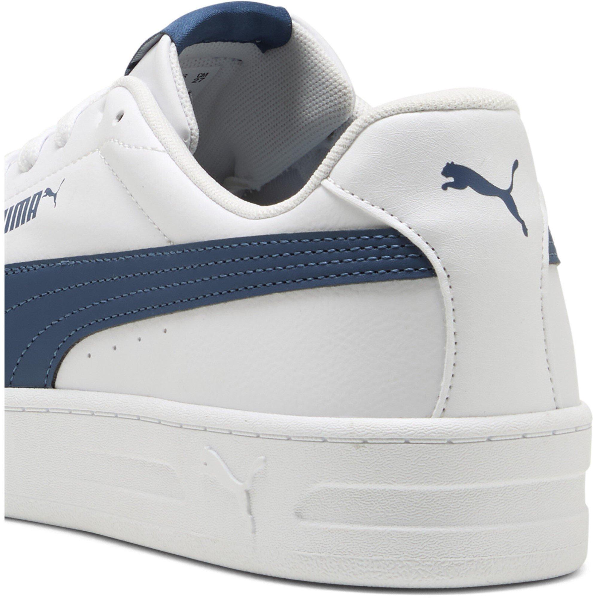 White/Dk Indigo - Puma - Court Classic Clean Mens Sneakers - 5