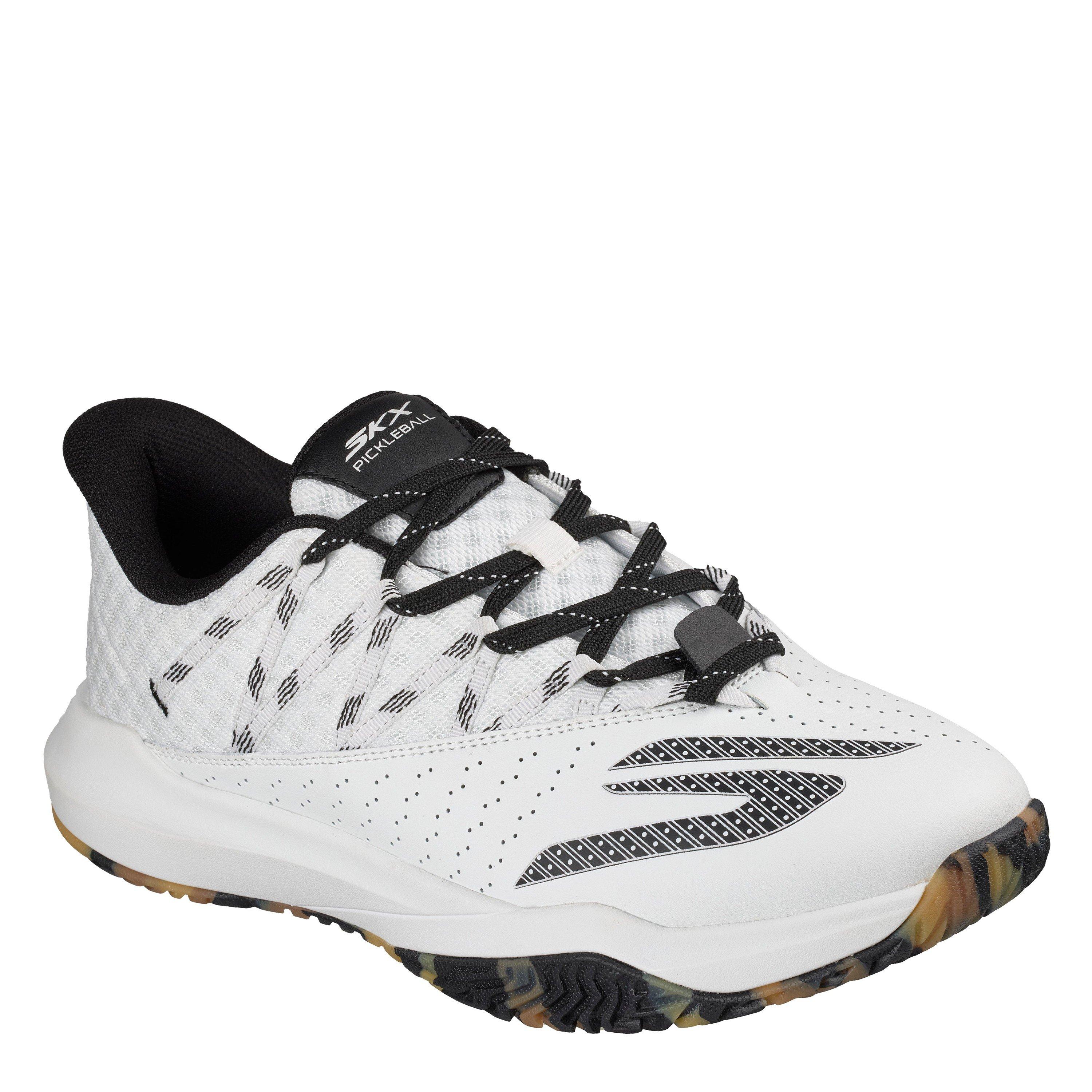 White/Black - Skechers - Men's Viper Court Rally Leather Relaxed-Fit Trainers - 3