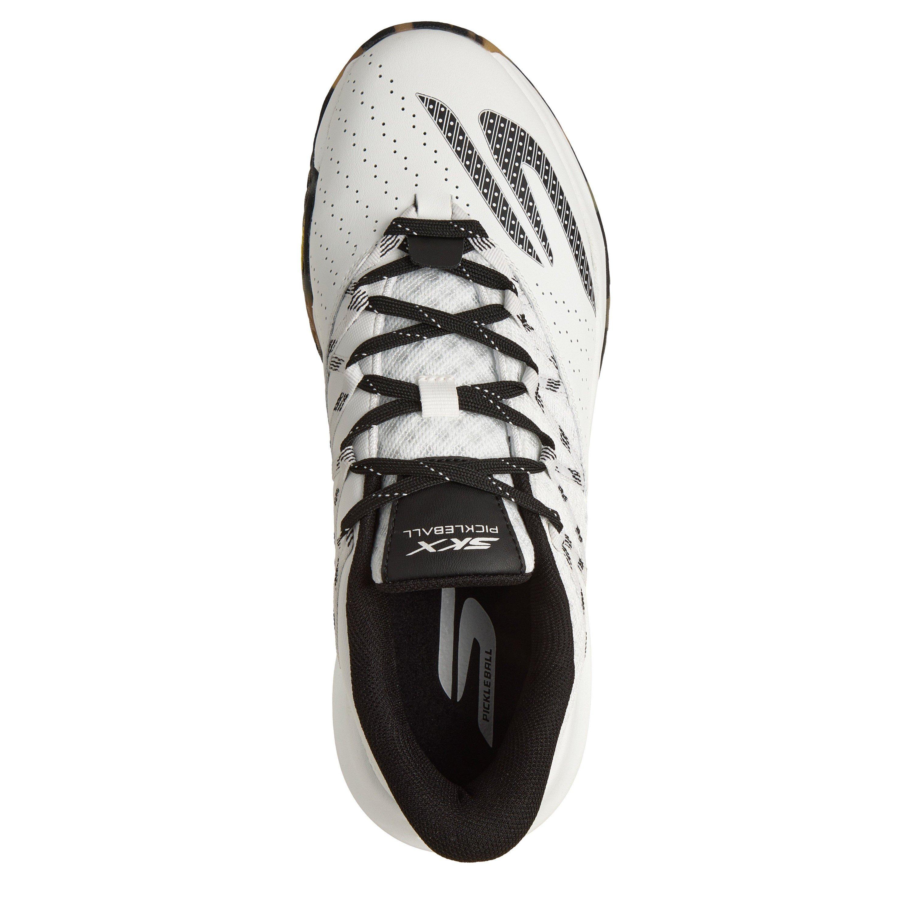 White/Black - Skechers - Men's Viper Court Rally Leather Relaxed-Fit Trainers - 4