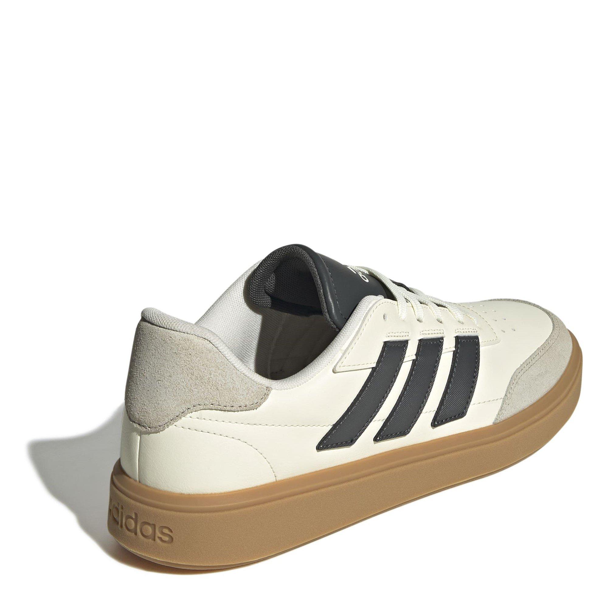 Wht/Gry/Alumina - adidas - Courtblock Mens Shoes - 4