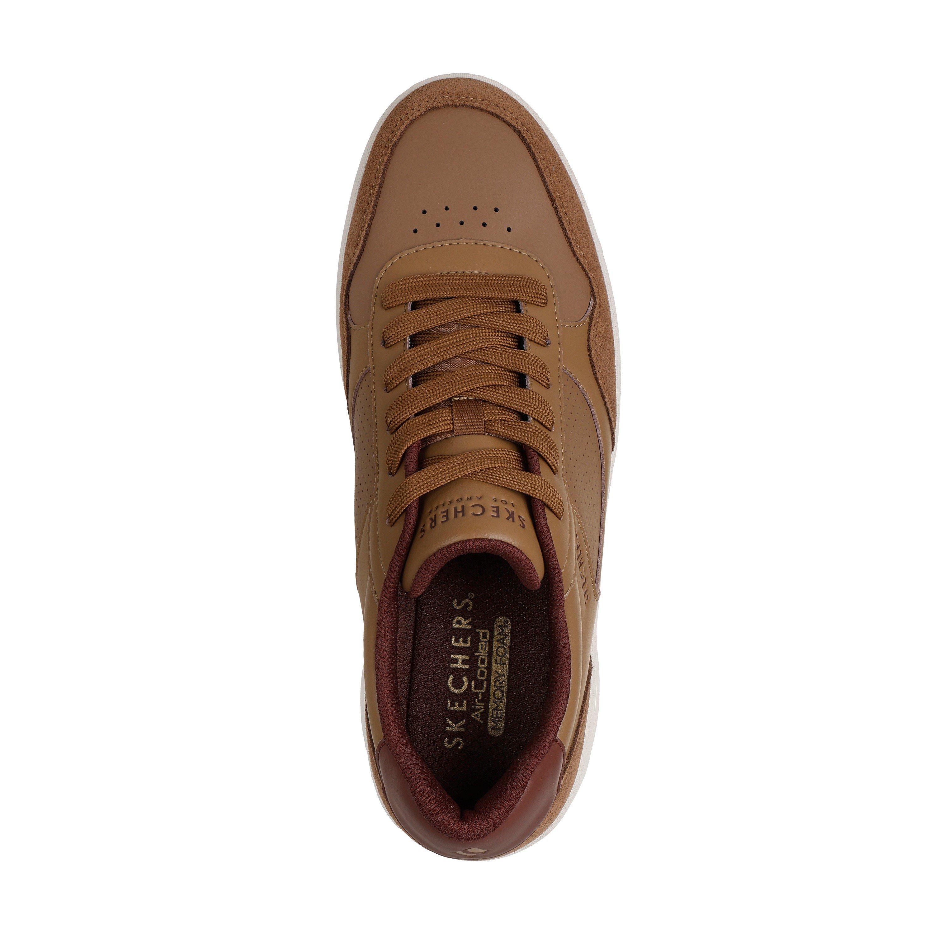 Brown/Suede - Skechers - Men's Uno Court Trainers - 4