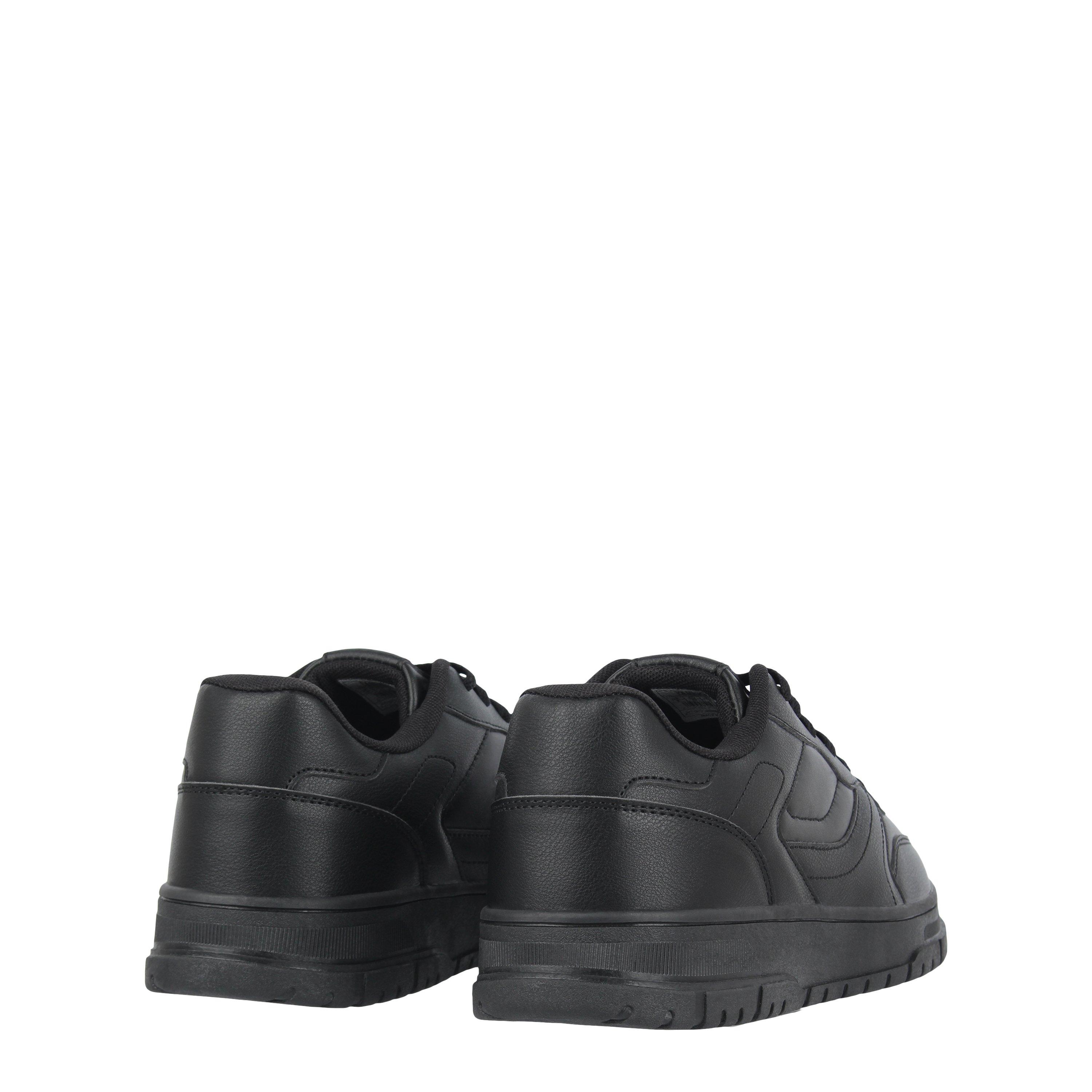 Black - Fabric - Court Trainers - 4