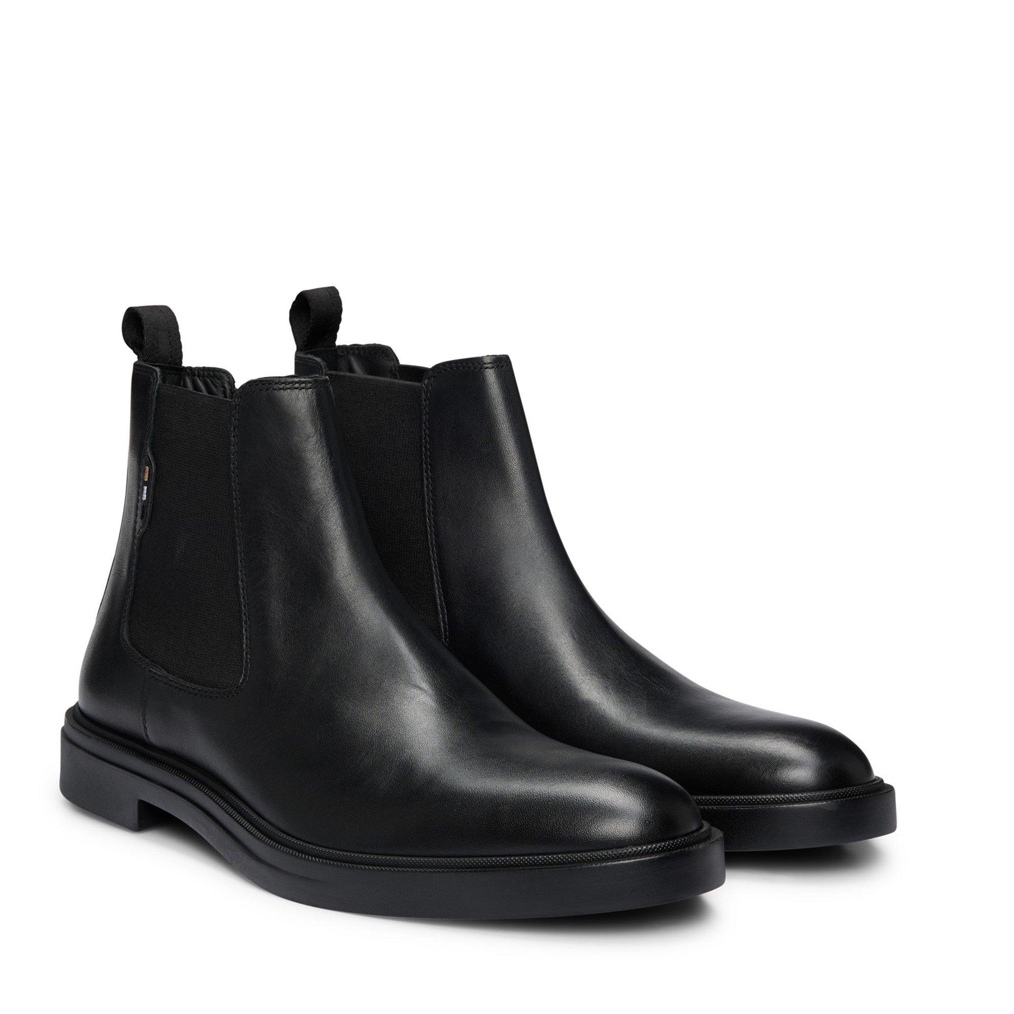 Black 001 - Boss - Men's Calev Chelsea Boots, Eco-friendly Suede - 3